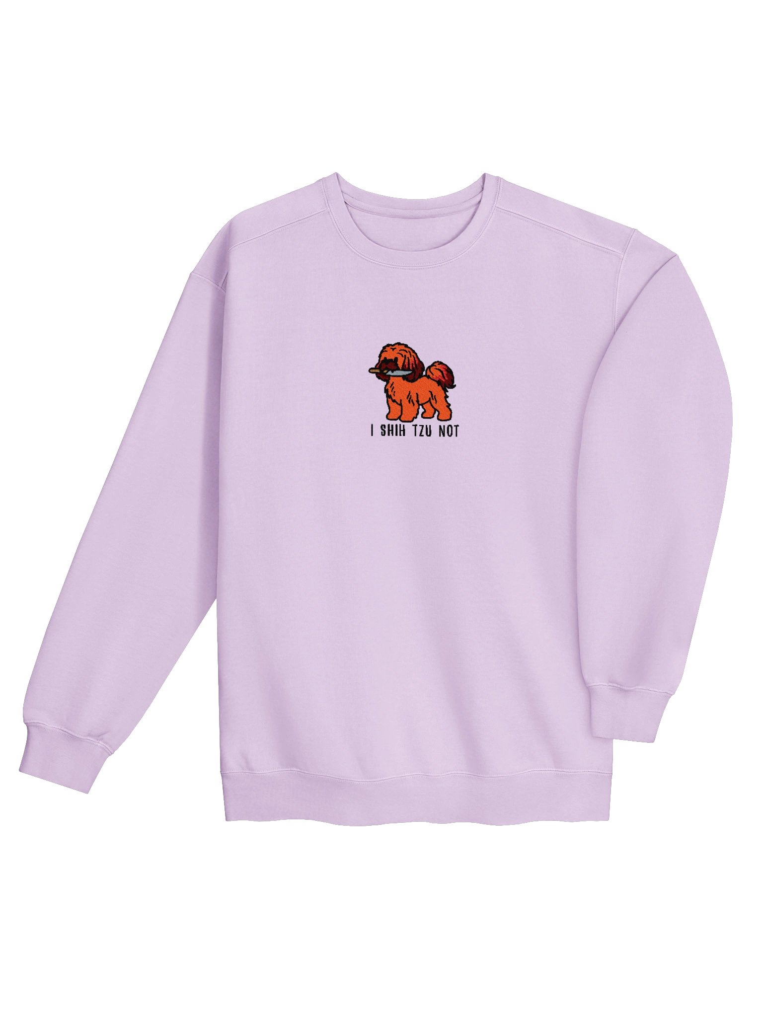 I Shih Tzu Not Funny Chibi-Style Embroidered Premium Sweatshirt for Shih Tzu(Red) Owners product image (36)