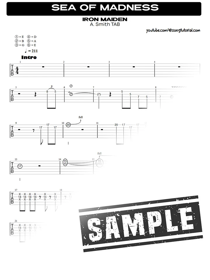 Heaven Can Wait | PDF Tab + Guitar Pro | Iron Maiden product image (2)