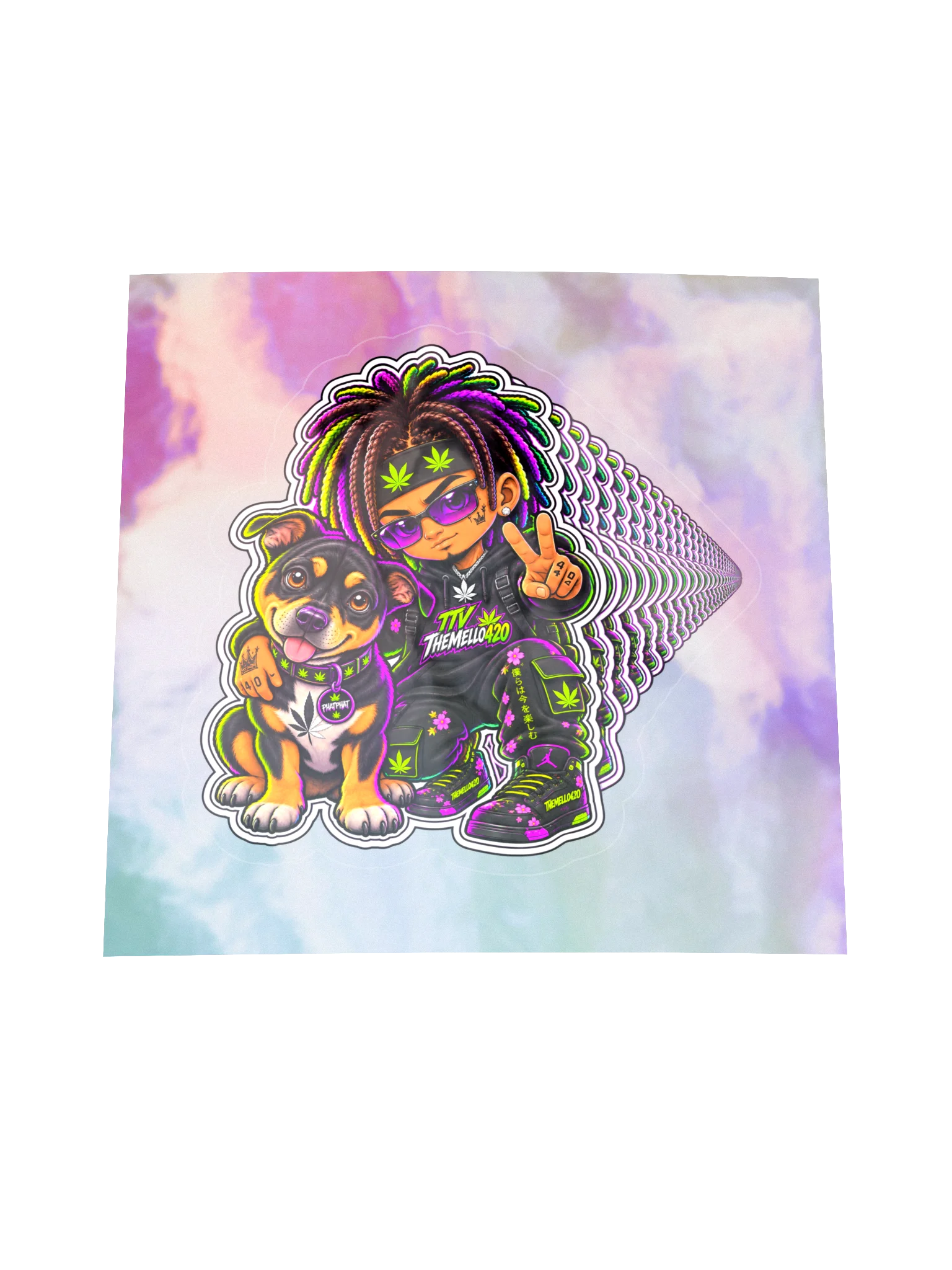 Kid Mello & PhatPhat Neon Hologram Sticker product image (2)