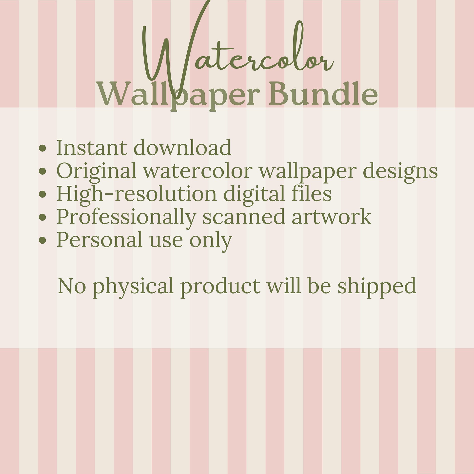 Bright Bloom Bundle - 3 Original Watercolor Phone Wallpapers product image (3)
