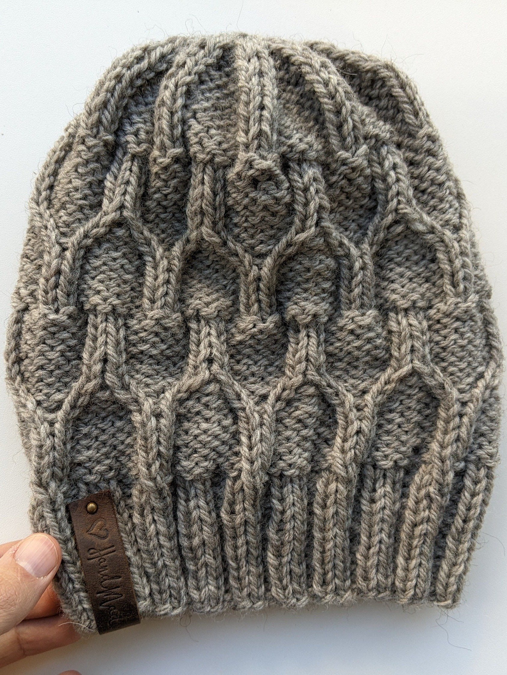 Bulky Yarn Cable Hat Knitting Pattern for Men product image (5)