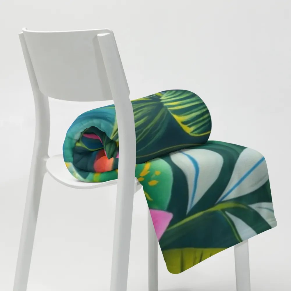 Exotic Jungle Foliage Throw Blanket product image (2)