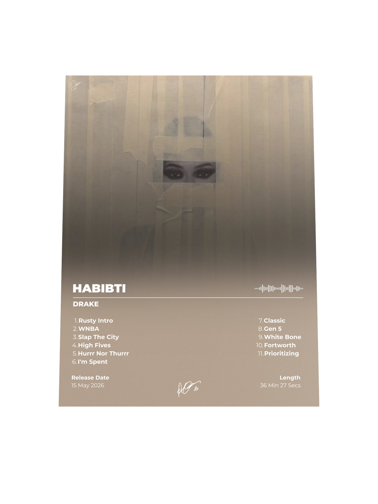 HABIBTI Drake Album Poster product image (4)