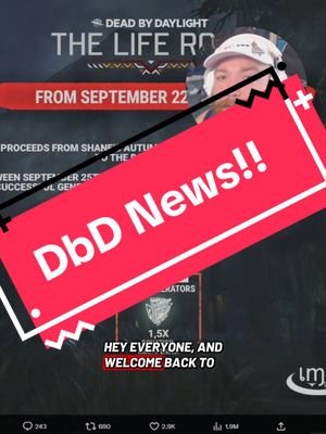 More DbD News for you! I will also be posting a video right after this one highlighting the Twitch Drops starting tomorrow!!  #dbdnews #dbdcreator #deadbydaylight #lgbtstreamer #smallstreamer 