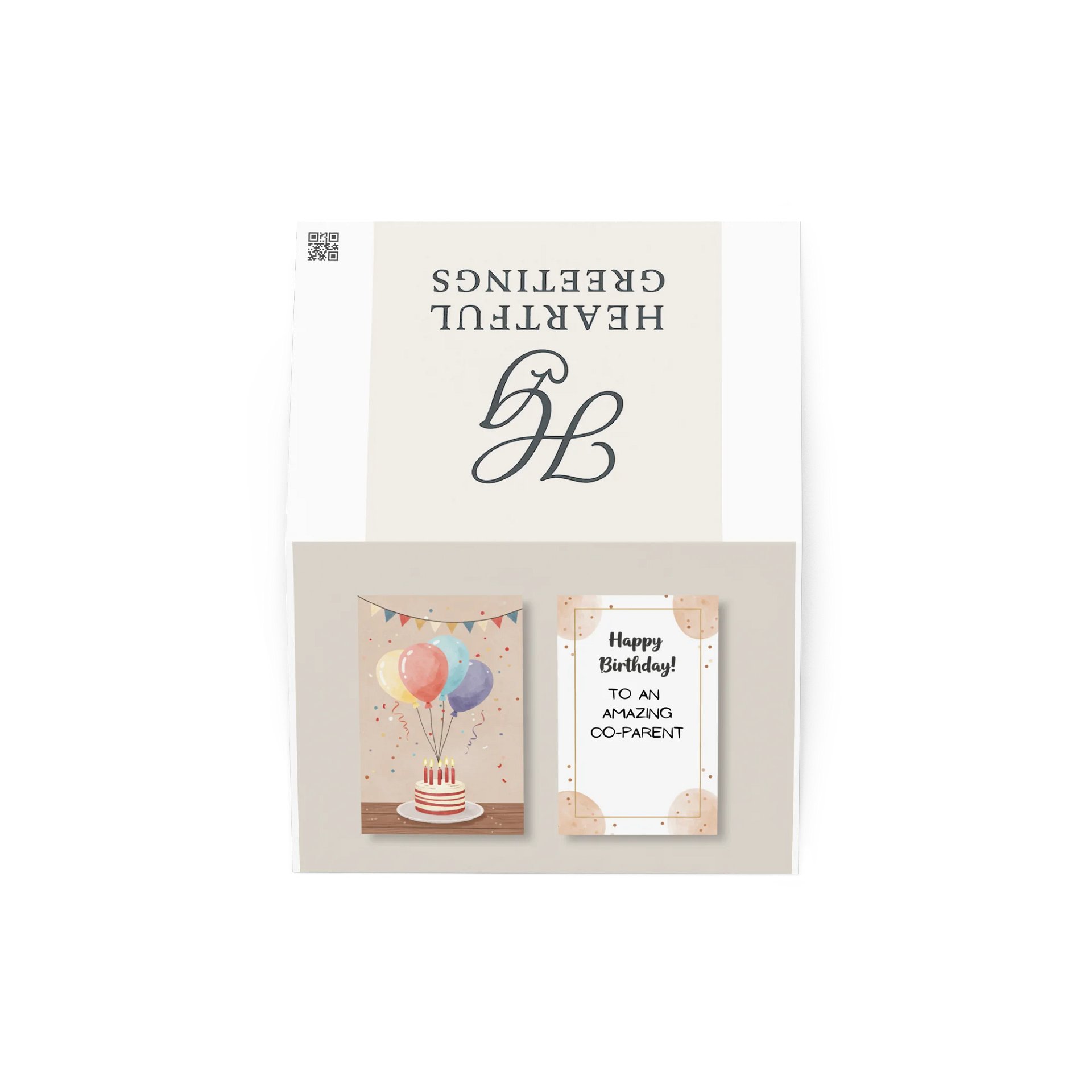 Co-parent Birthday card - Template product image (2)
