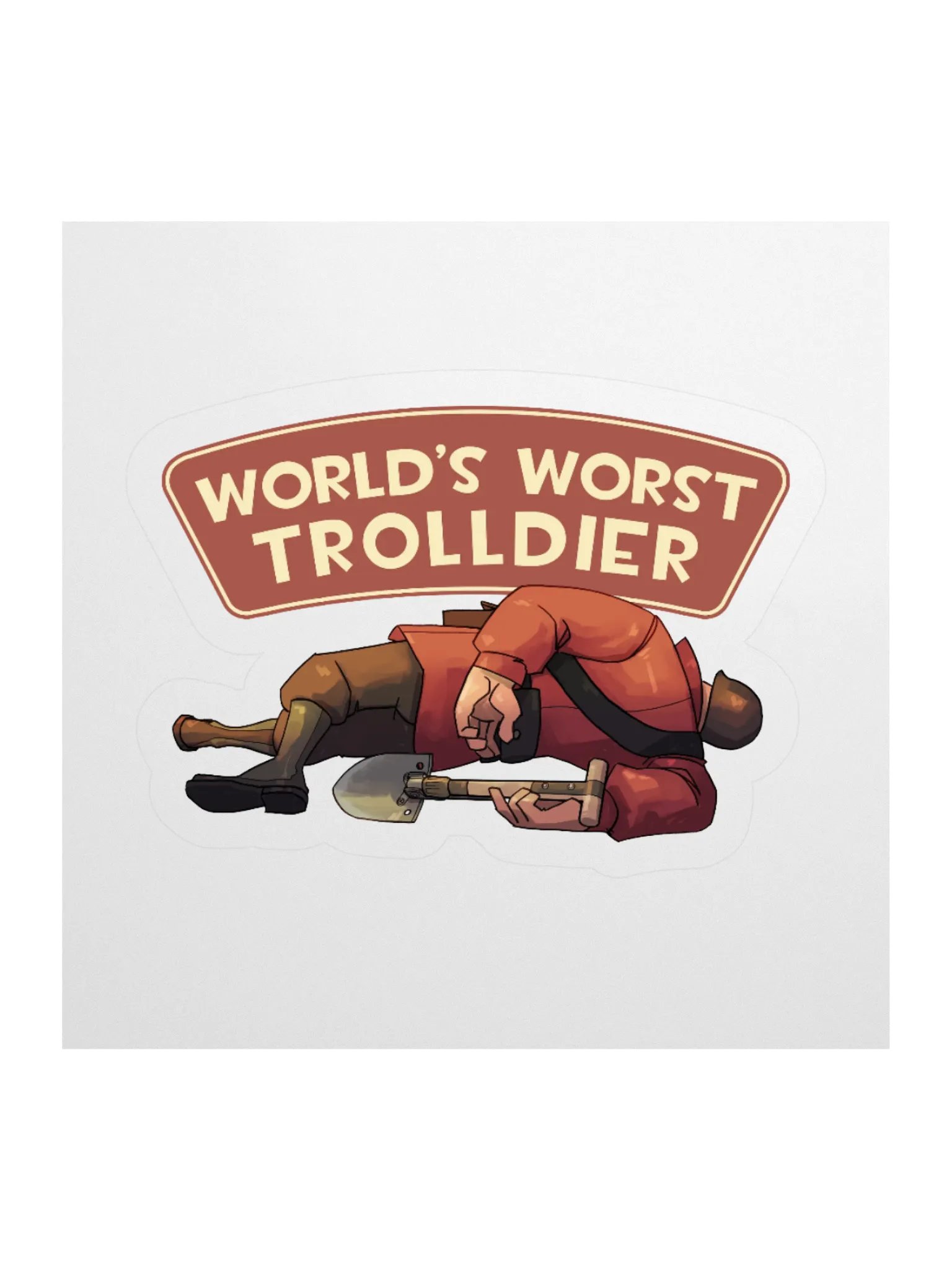 World's Worst Trolldier Sticker product image (1)