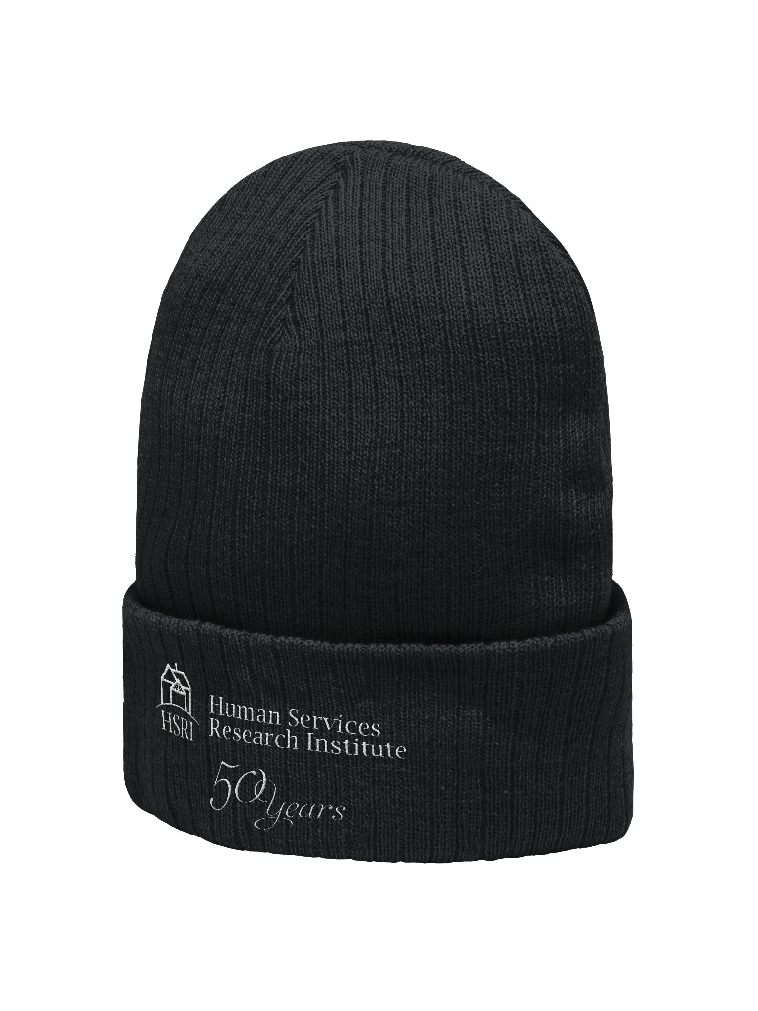 HSRI 50th Anniversary Ribbed Knit Beanie - Black product image (2)
