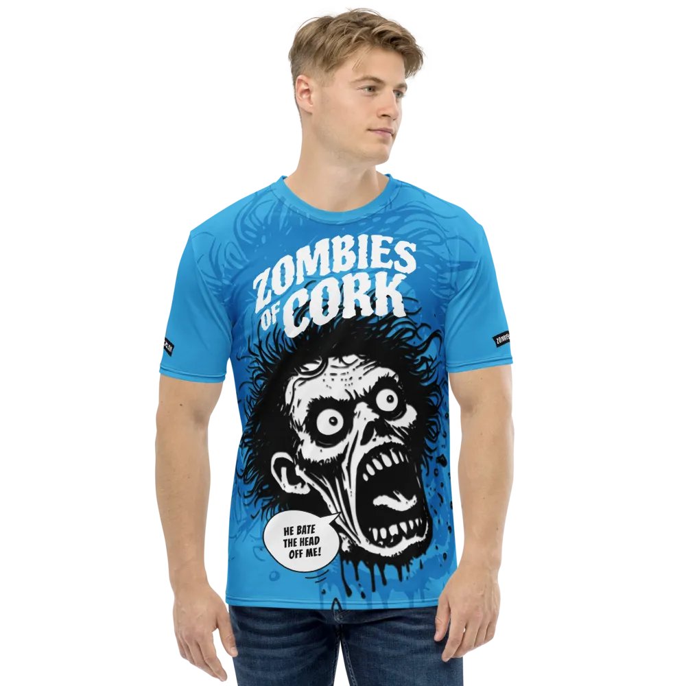 Zombie Floating Head Allover Print T-Shirt (Blue Version) product image (1)