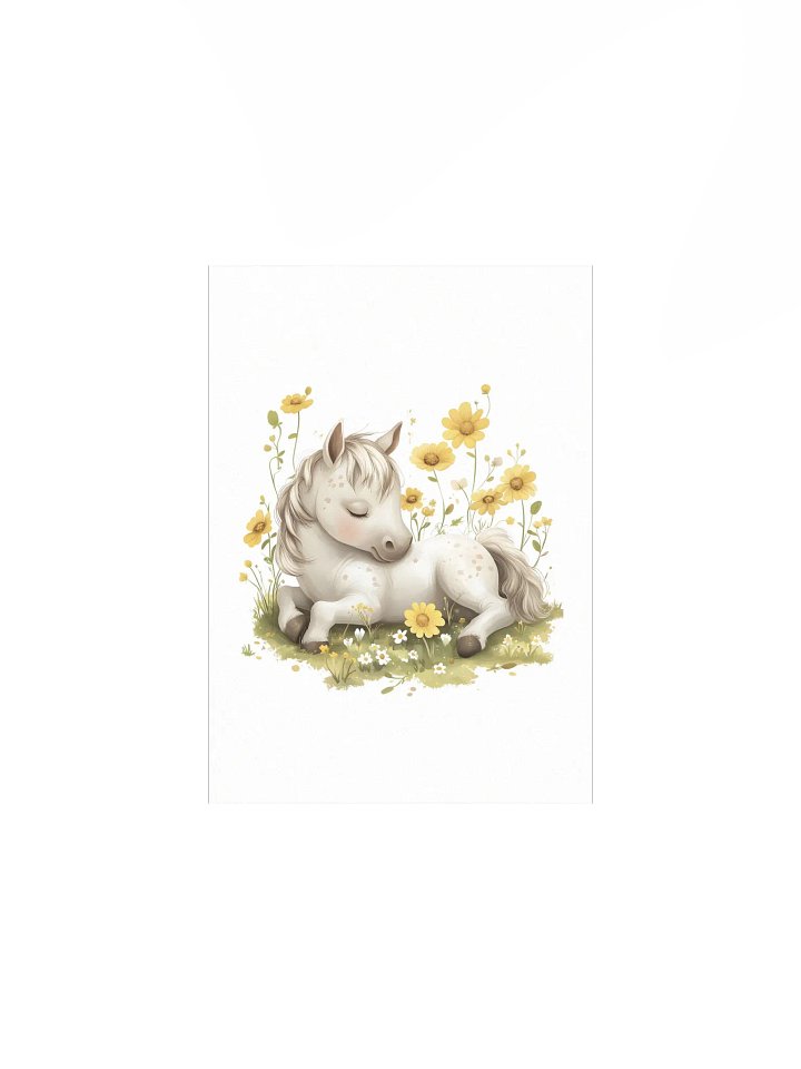 Horse and Yellow Florals Farmhouse Nursery Print product image (2)