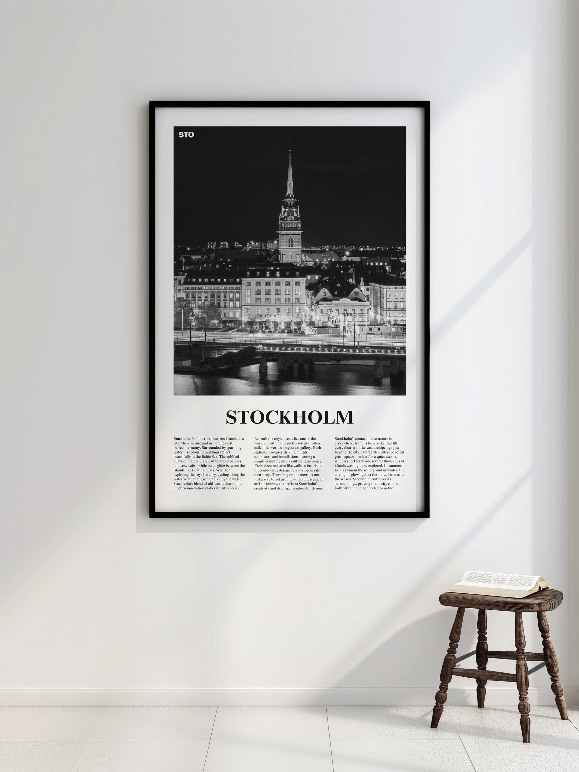 Stockholm 03 Newspaper Poster | Framed product image (13)
