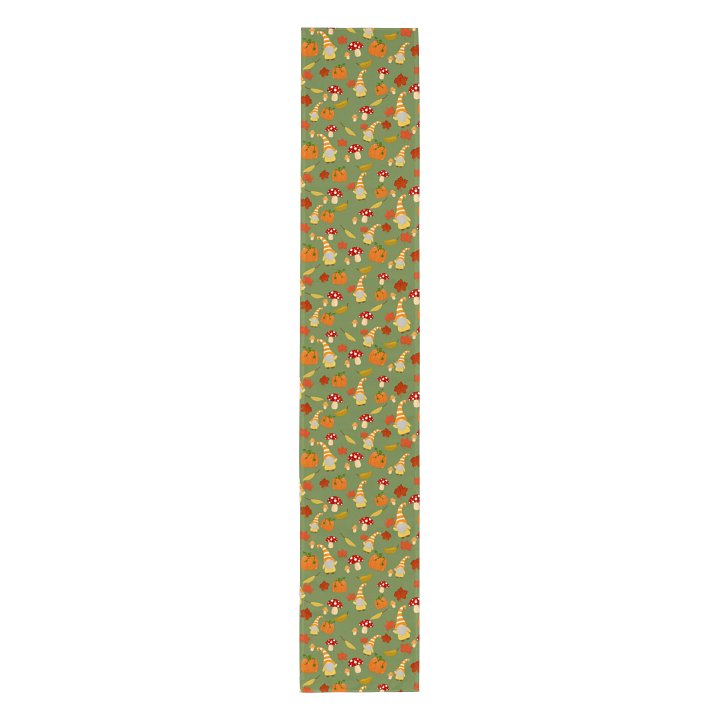 Fall with my Gnomies in Green Pattern Table Runner product image (2)