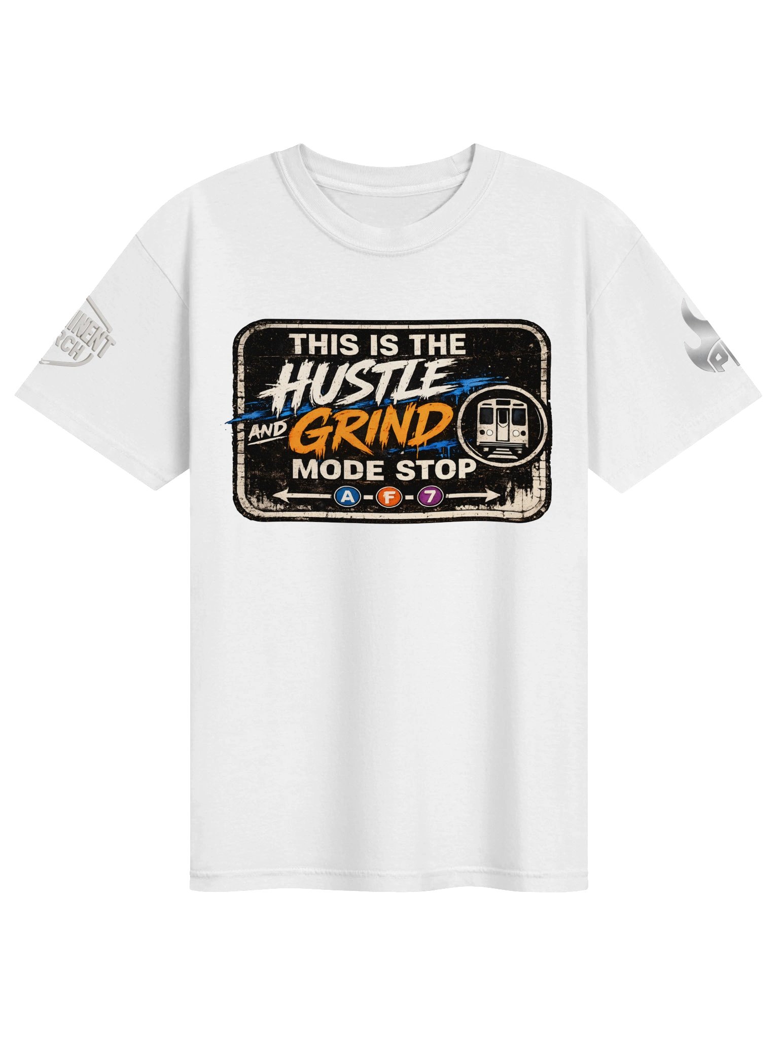 Hustle & Grind Mode Stop Graphic Tee product image (4)