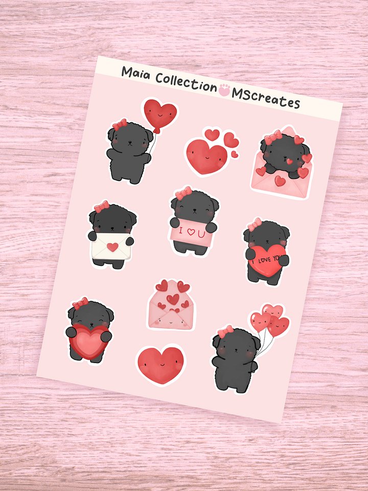 Maia Hearts Sticker Sheet product image (2)