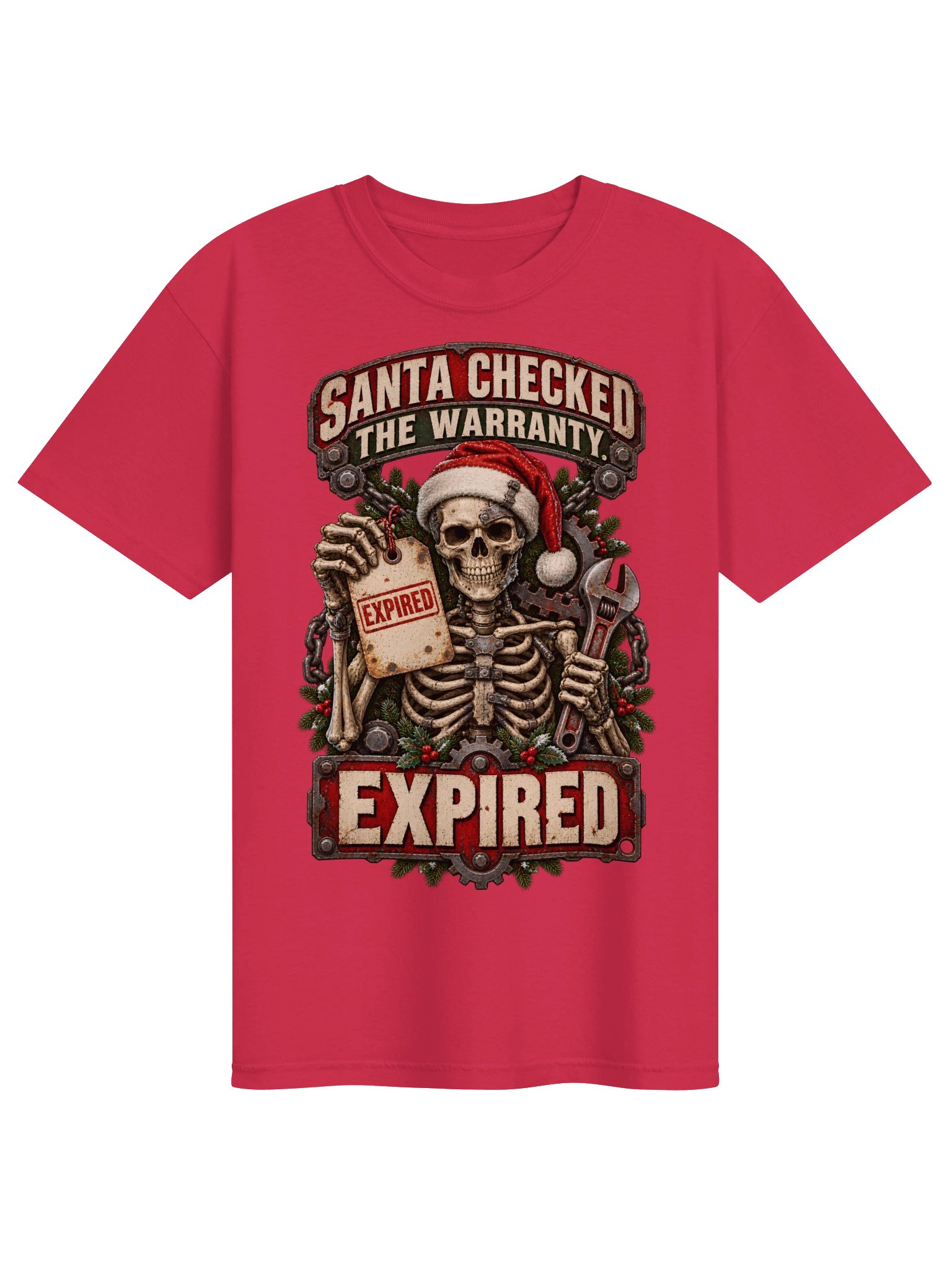 Funny Christmas Shirt — Santa Checked the Warranty, Expired | Broken Sleigh™ product image (2)