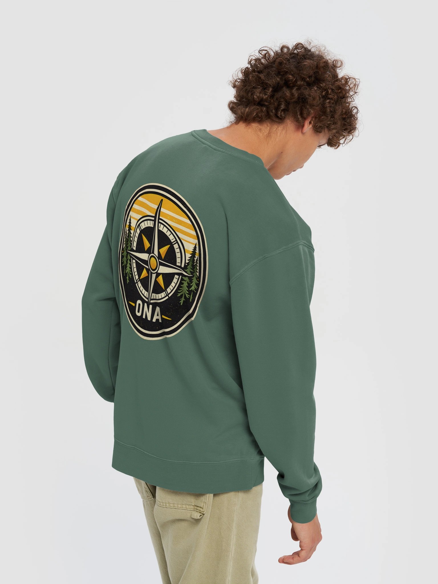 ONA Compass Crew - Pigment Dyed Green product image (6)
