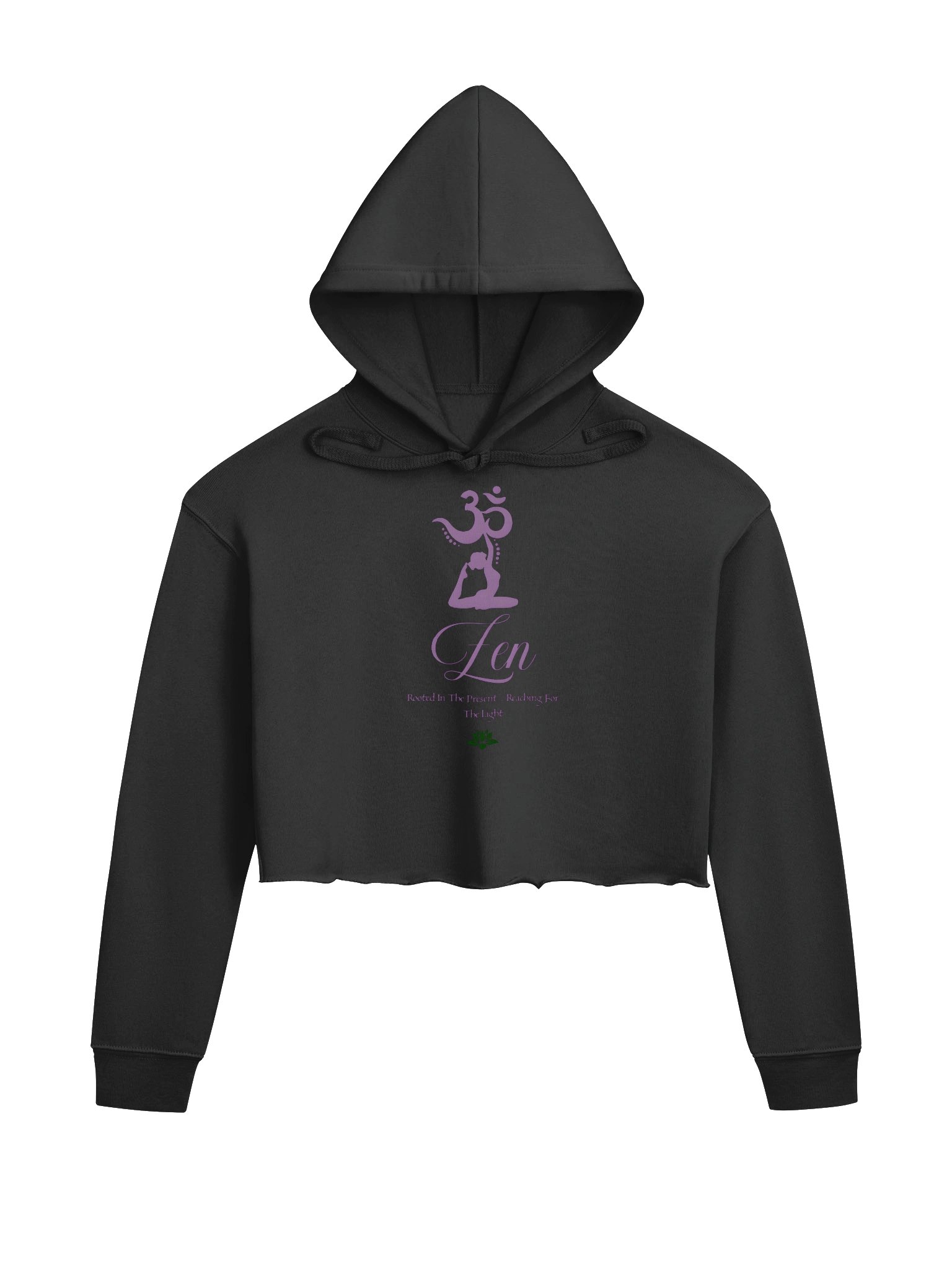 Zen Om Meditation Crop Hoodie product image (1)