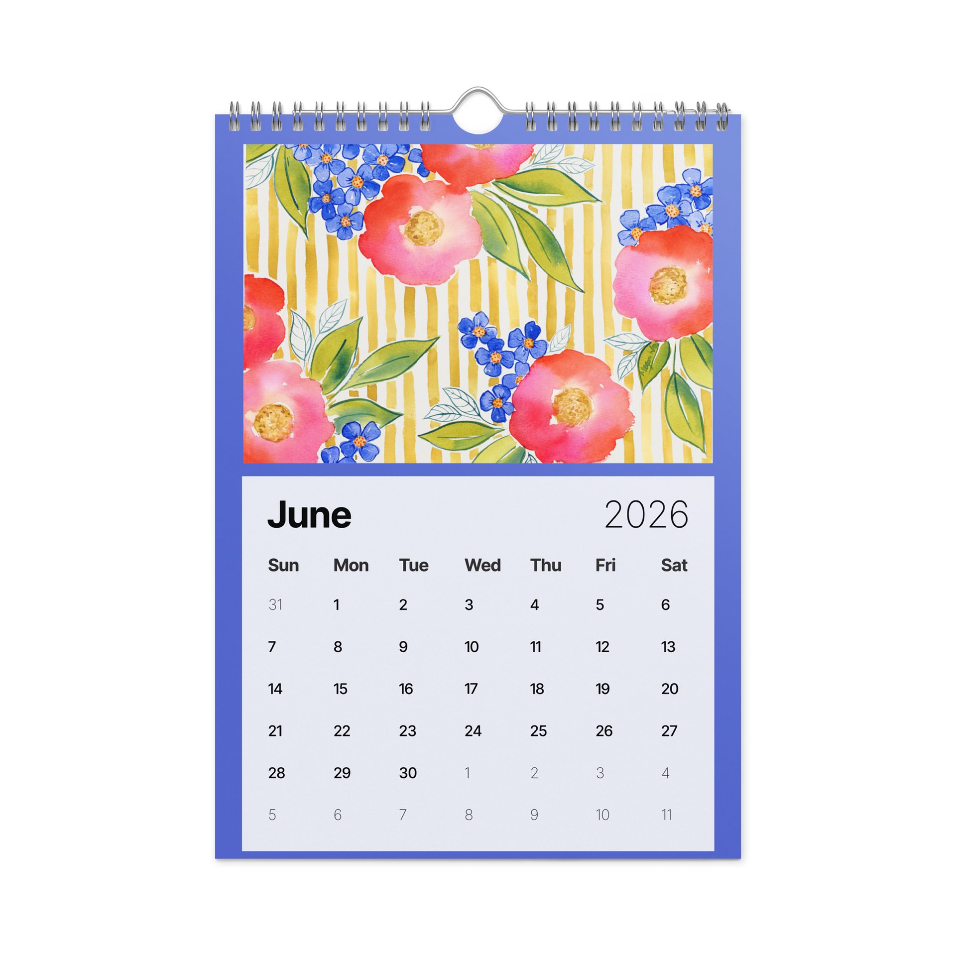 Watercolor Blooms 2026 Wall Calendar product image (8)