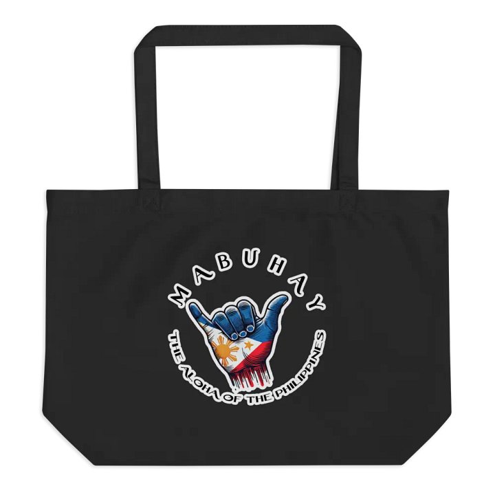 MABUHAY THE ALOHA OF THE PHILIPPINES WIDE TOTE BAG - SHAKA HANG LOOSE VIBES FOR YOUR JOURNEY product image (1)