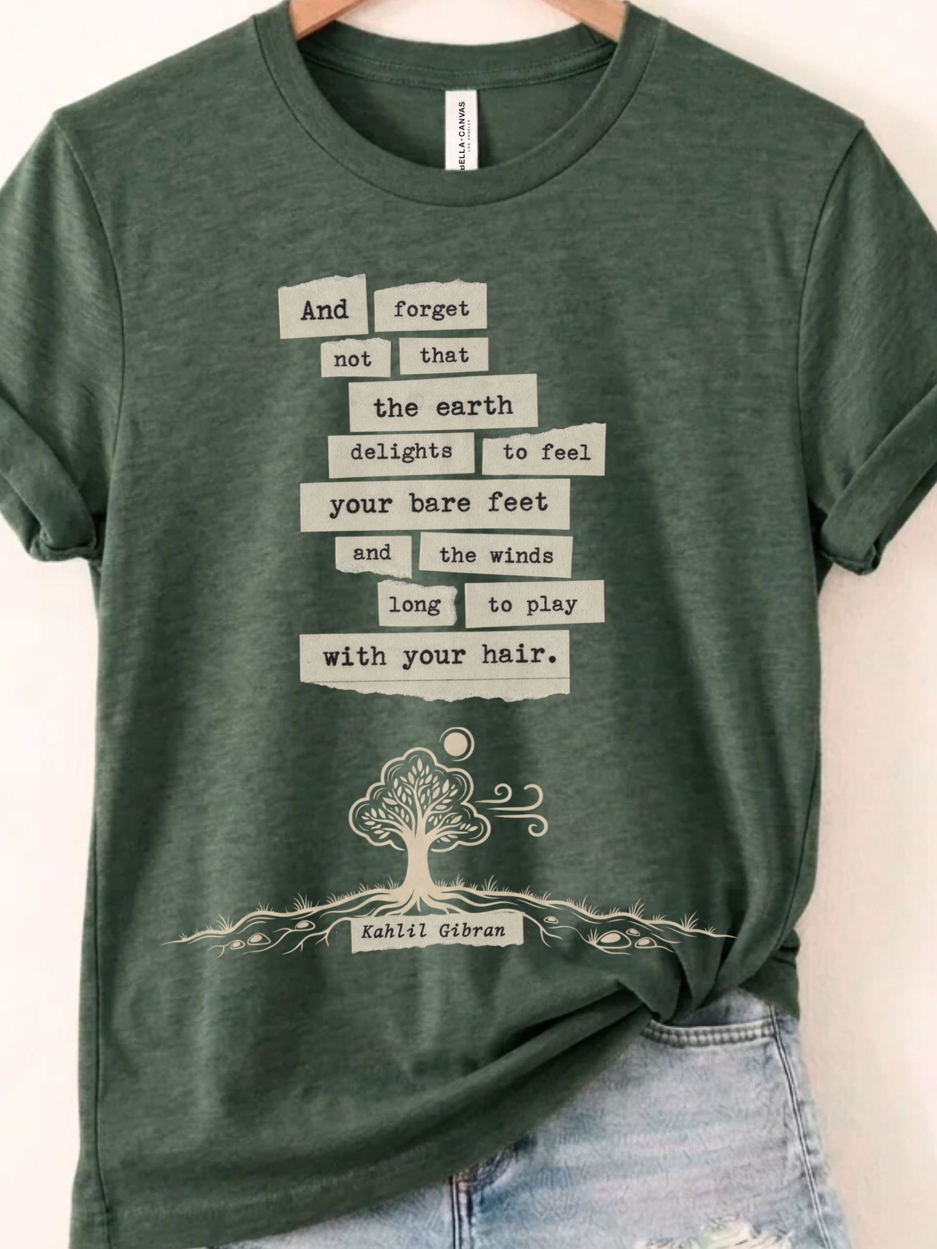Kahlil Gibran Quote Shirt, Nature Lover Tree Graphic Tee product image (1)
