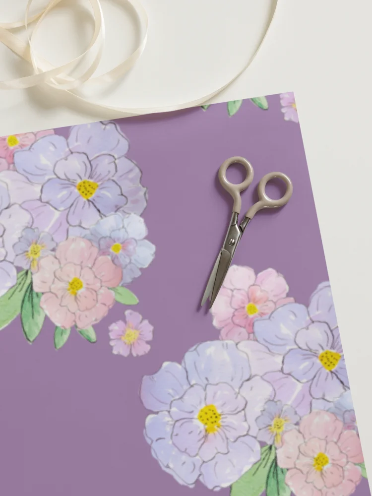 Gingham Blossoms Wrapping Paper Set of 3 Sheets product image (10)