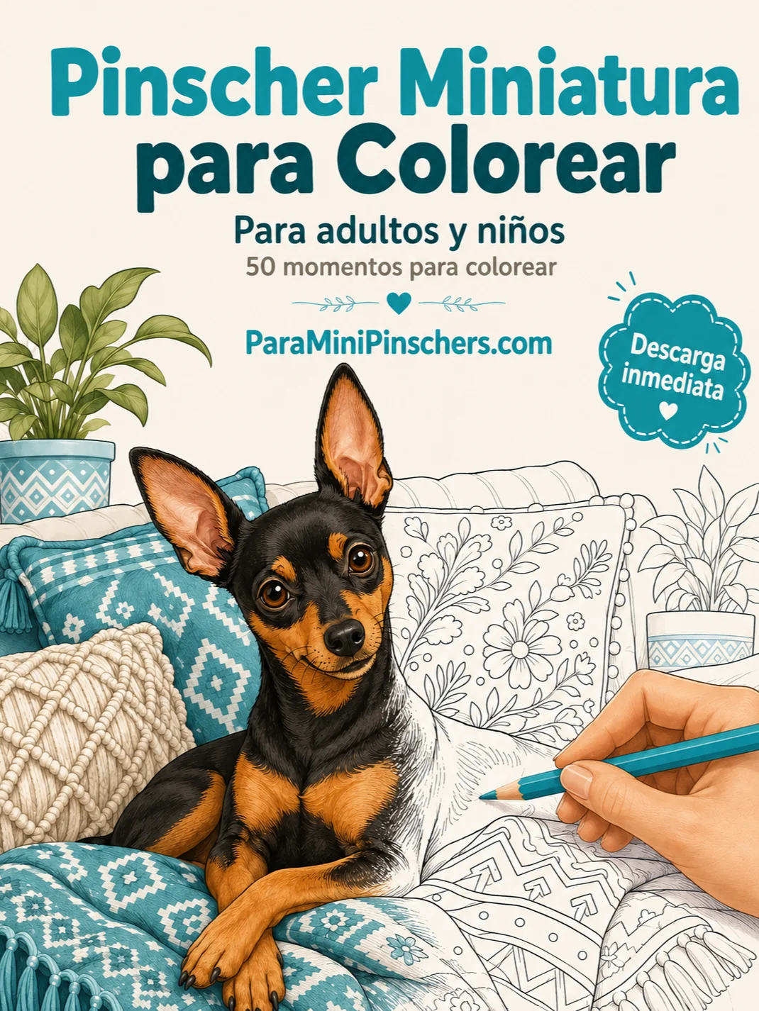 Colorea Pinscher Miniatura (adultos y niños) product image (1)