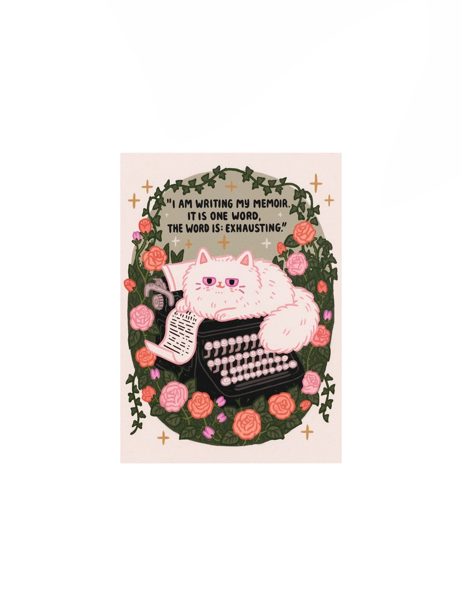 Exhausting Memoir Cat Poster product image (4)