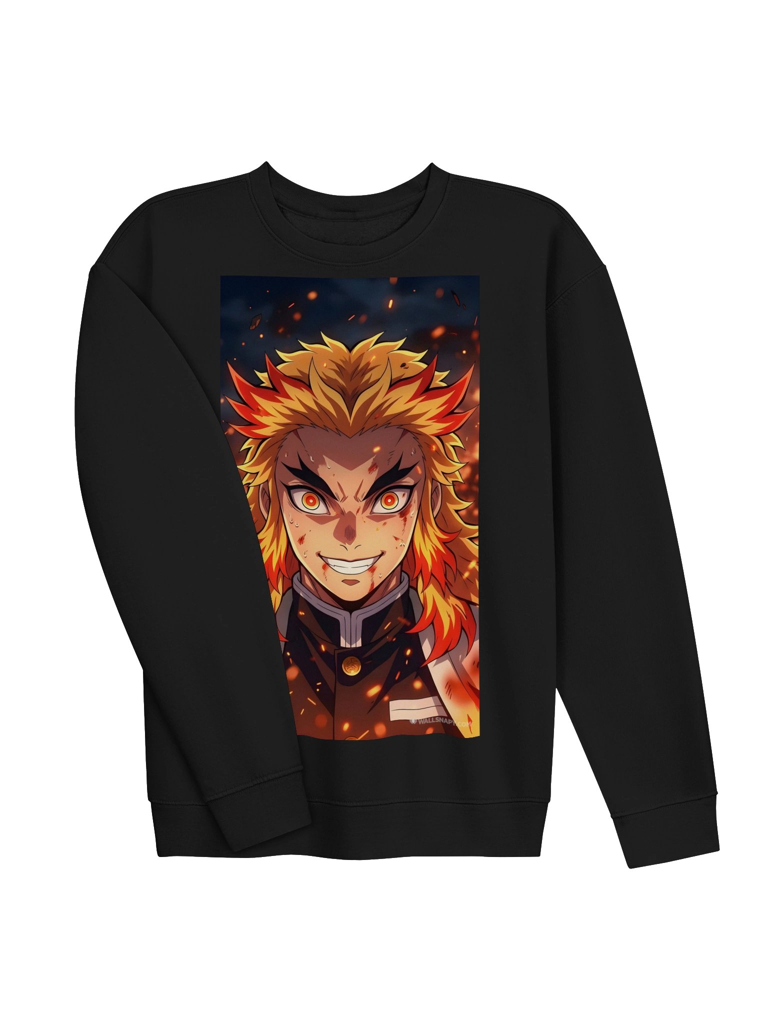 Fiery Anime Warrior Crewneck Sweatshirt product image (3)
