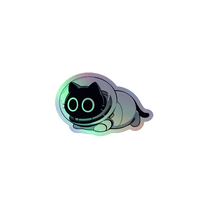 Space Kitty Holographic Sticker Sheet product image (1)