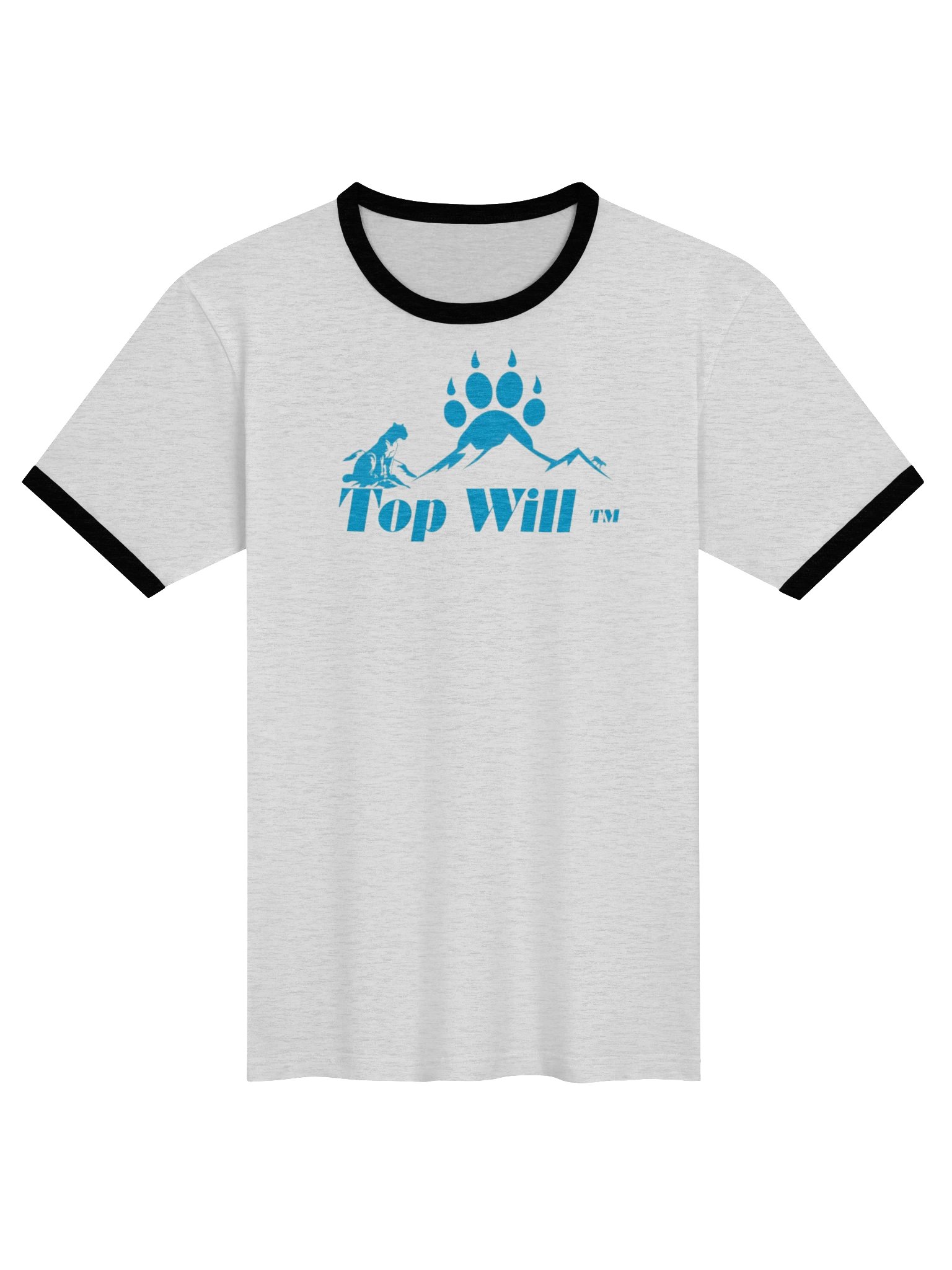 Top Will™ Grey & Blue Unisex Ringer T-Shirt product image (1)