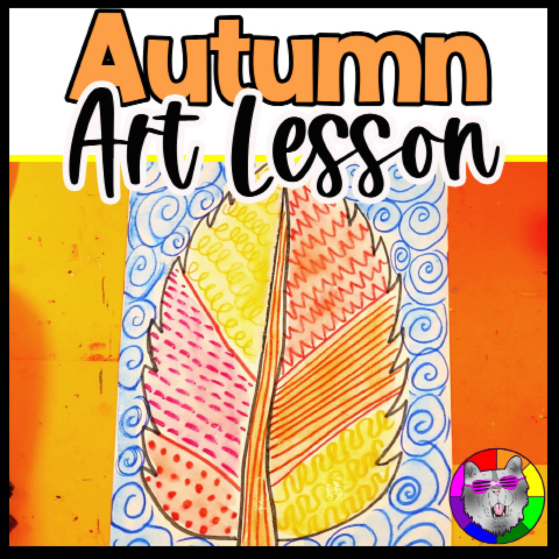 Autumn Art Lesson Autum Leaf Line Art Project Autumn Reading Wrinting Prompts product image (1)
