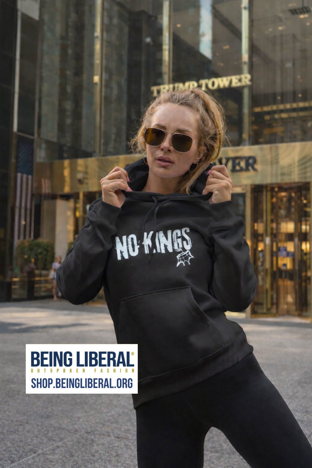 No Kings In Distress Hoodie - Being Liberal product image (1)