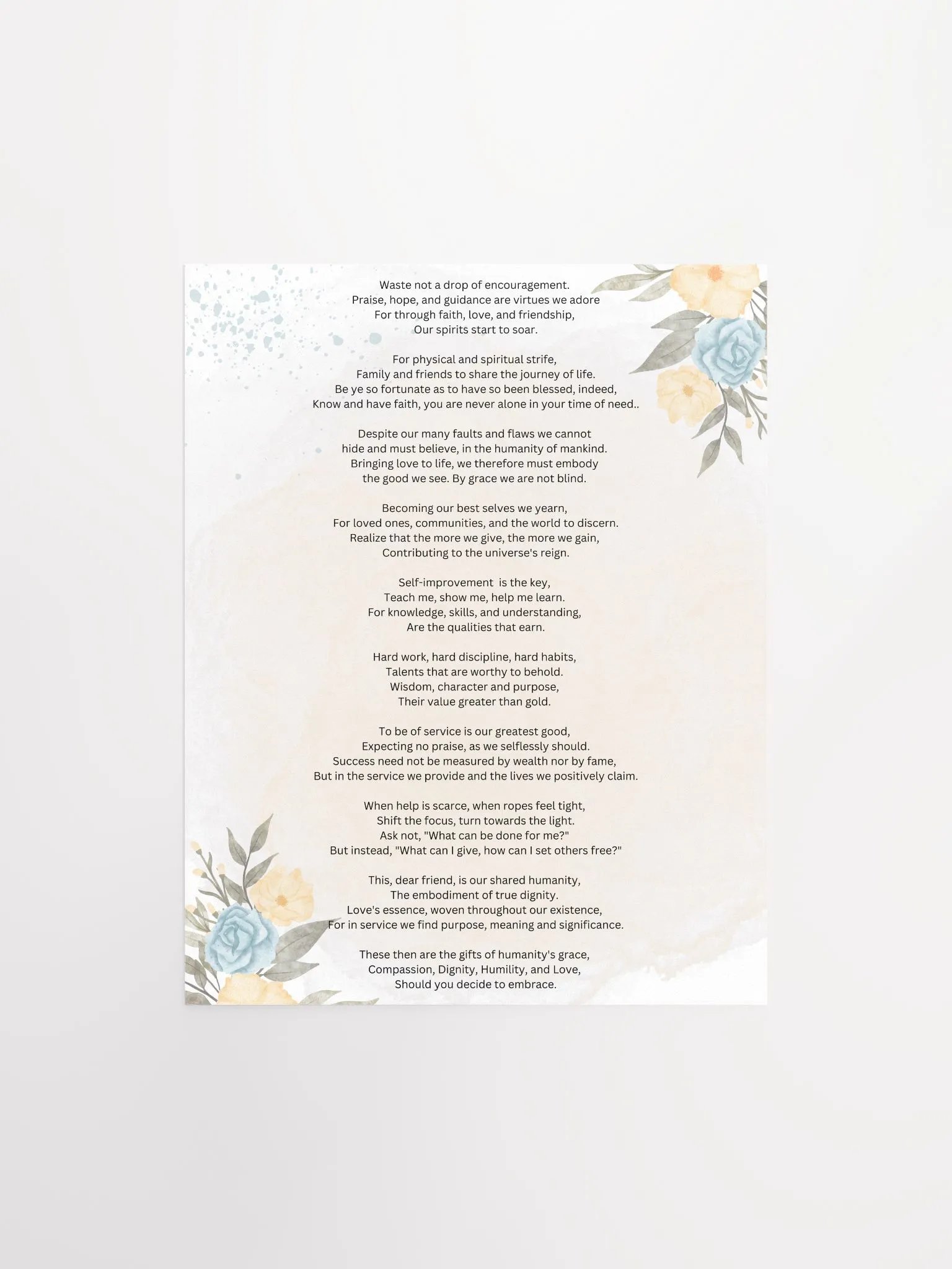 Dignity Poem Poster 2 of 2 product image (2)