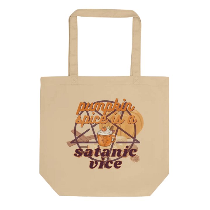 Eco Tote: Pumpkin Spice Satanic Vice product image (2)