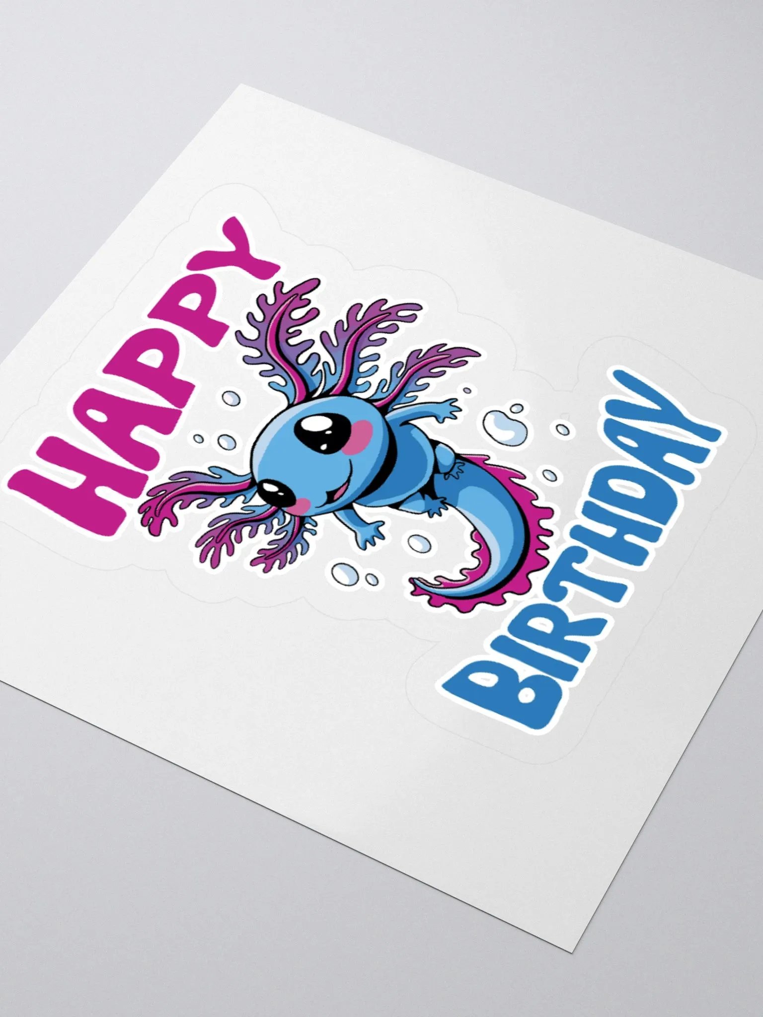 Happy Birthday (Water Axolotl) Sticker product image (3)