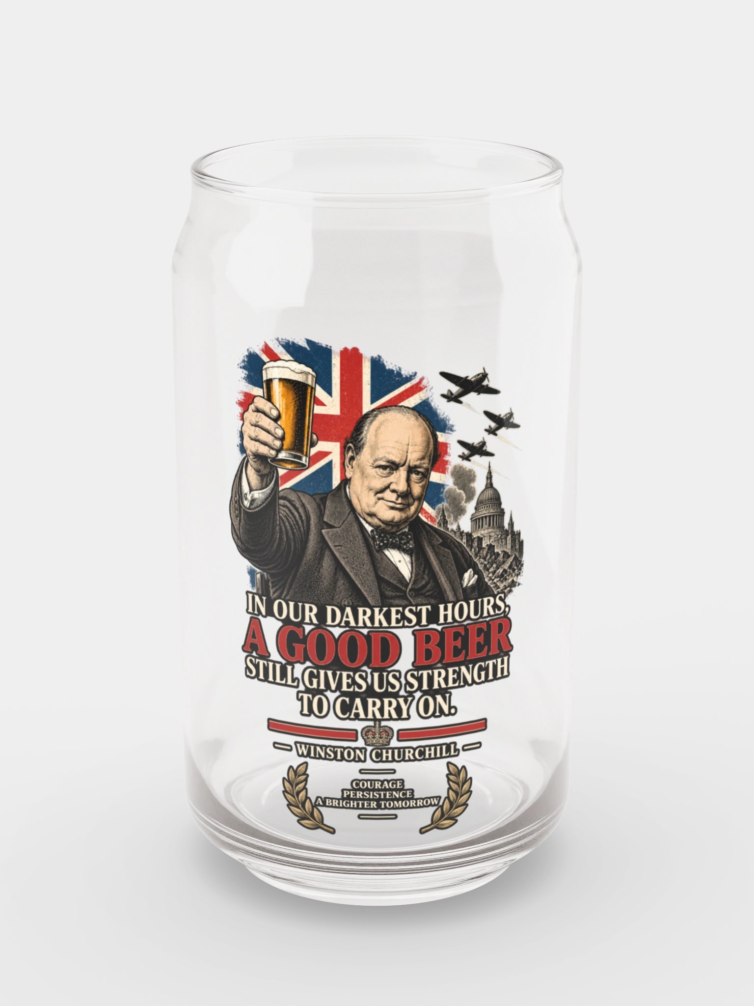 Churchill “A Good Beer” WWII Beer Glass product image (7)