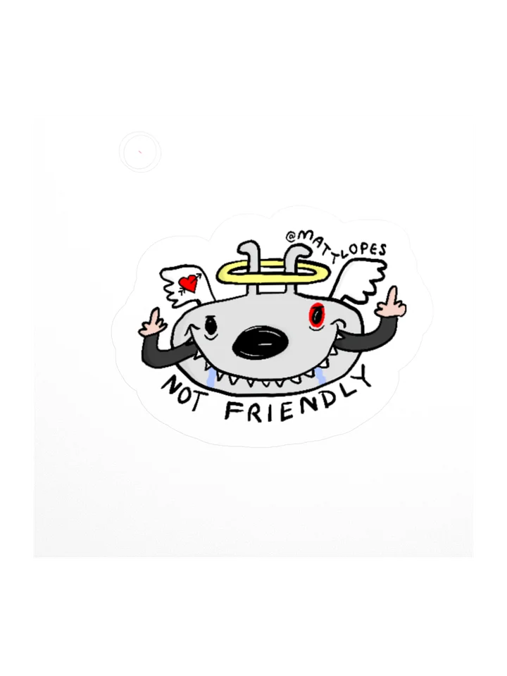 Not Friendly Sticker product image (1)