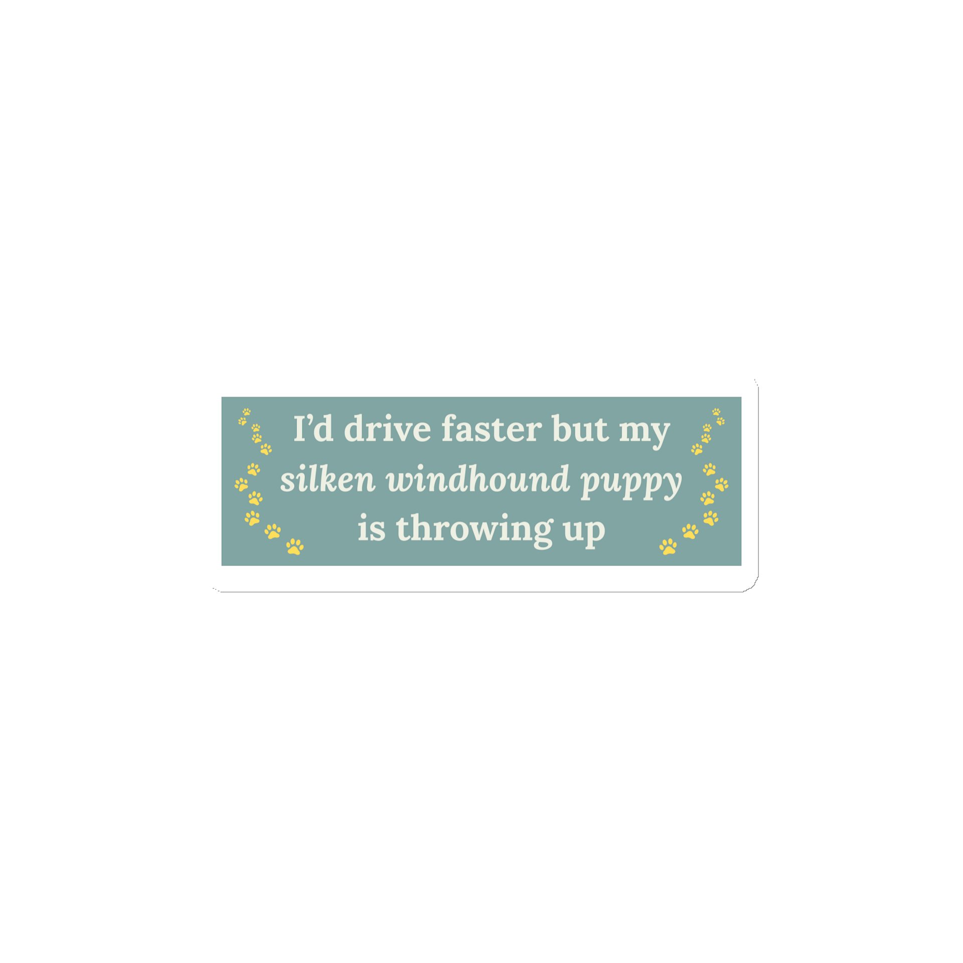 Carsick Puppy Magnet - Green product image (1)