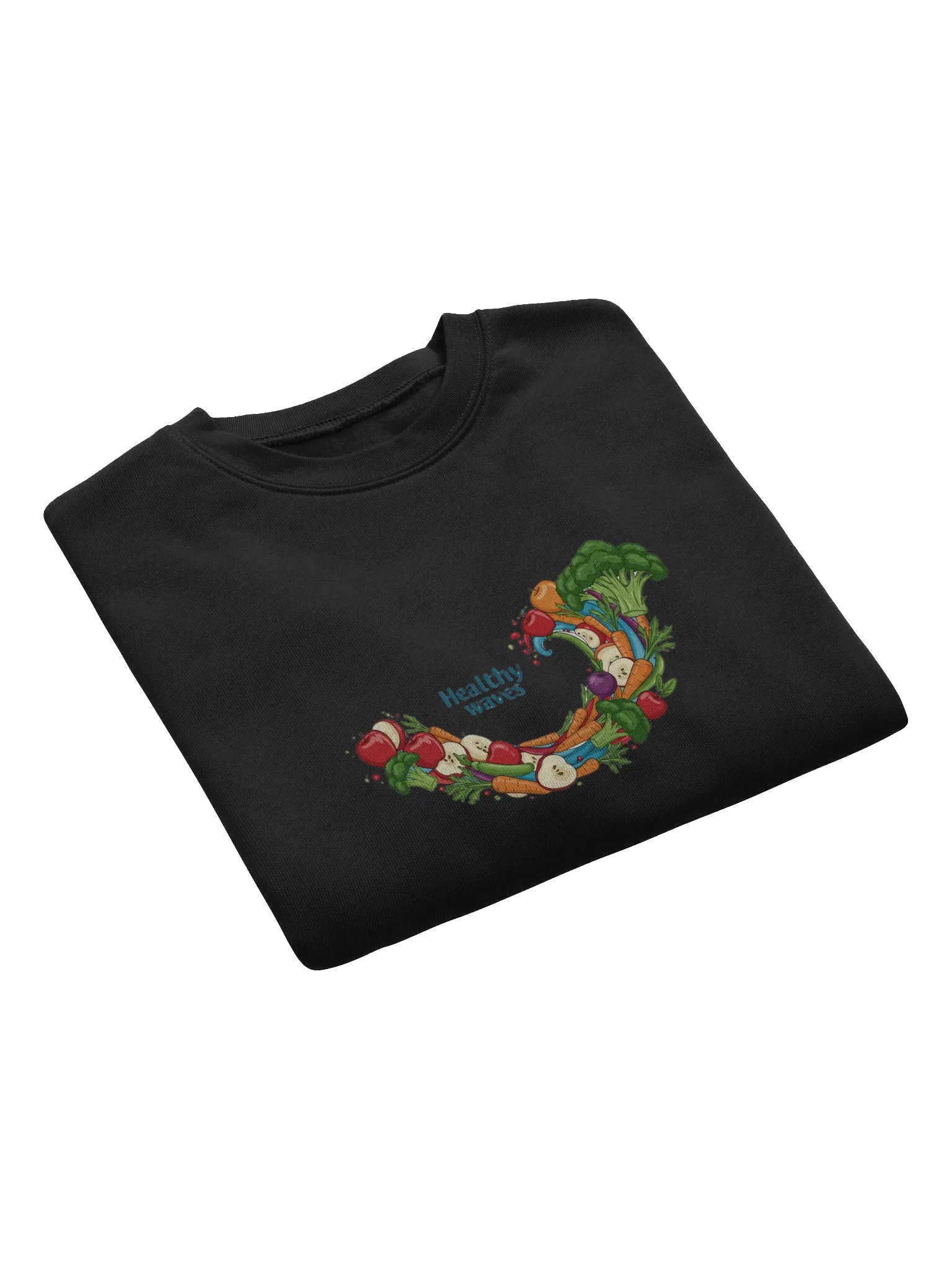 Whimsical Wave Veggie Crop Sweatshirt product image (19)