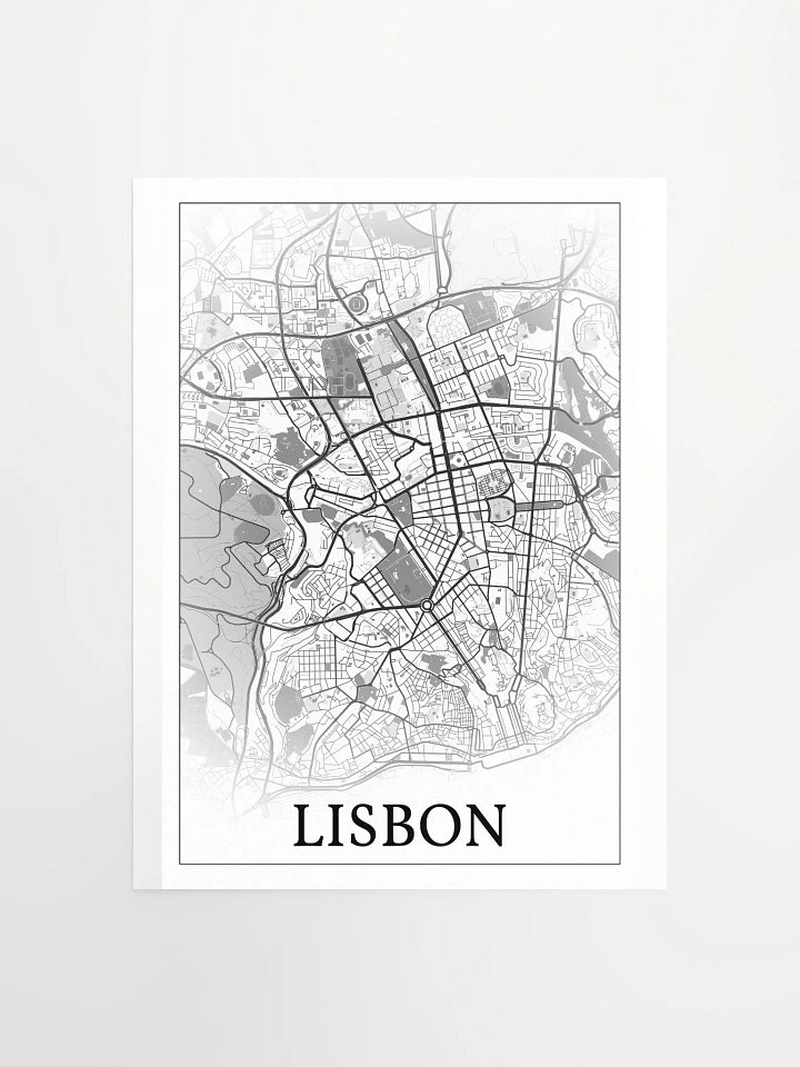 Lisbon, Portugal, city map print product image (3)