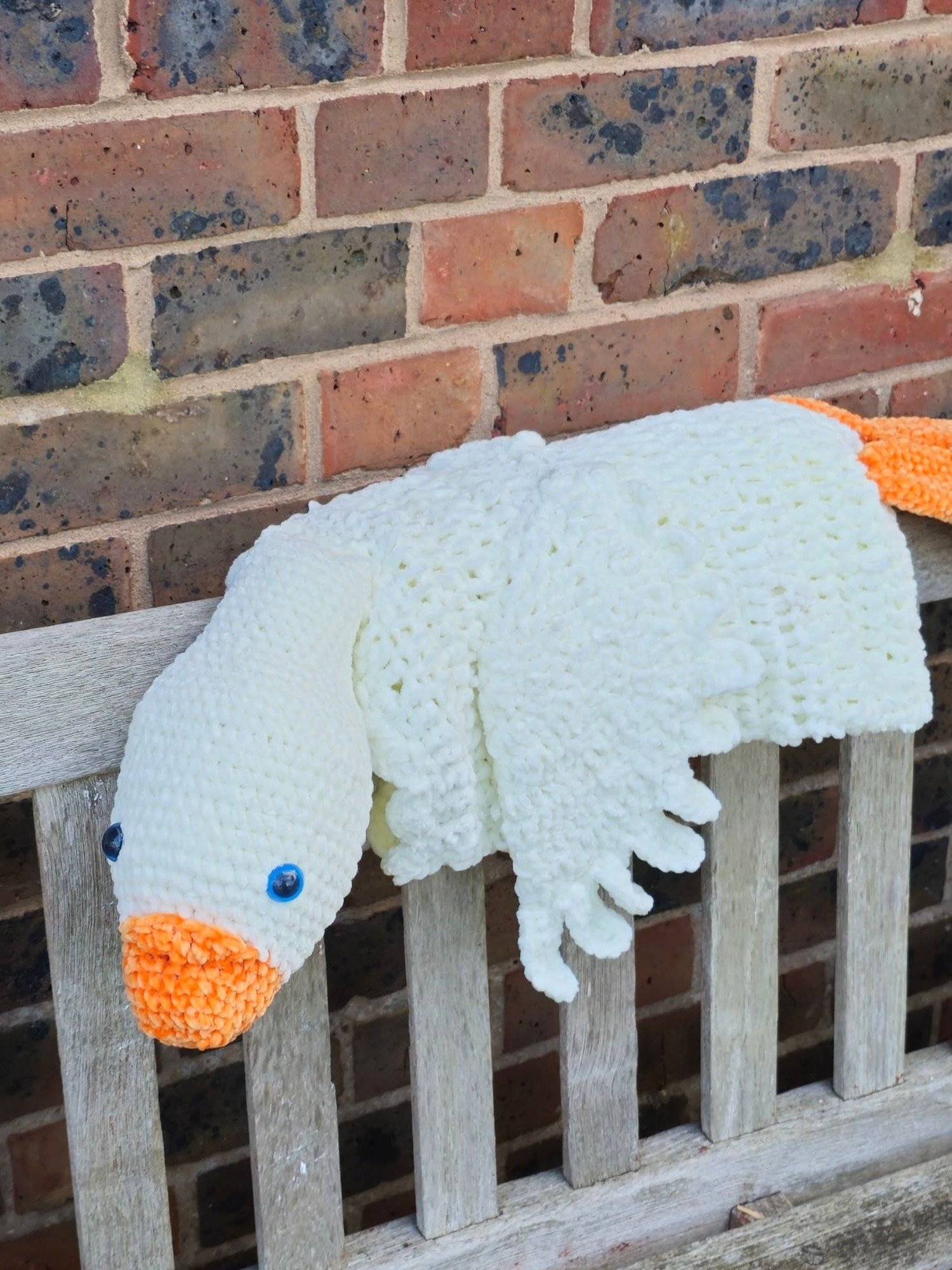 3in1 Farm Goose Baby Blanket Crochet Pattern PDF | Chenille Plush Toy | Foldable Afghan | Baby Shower Gift product image (4)
