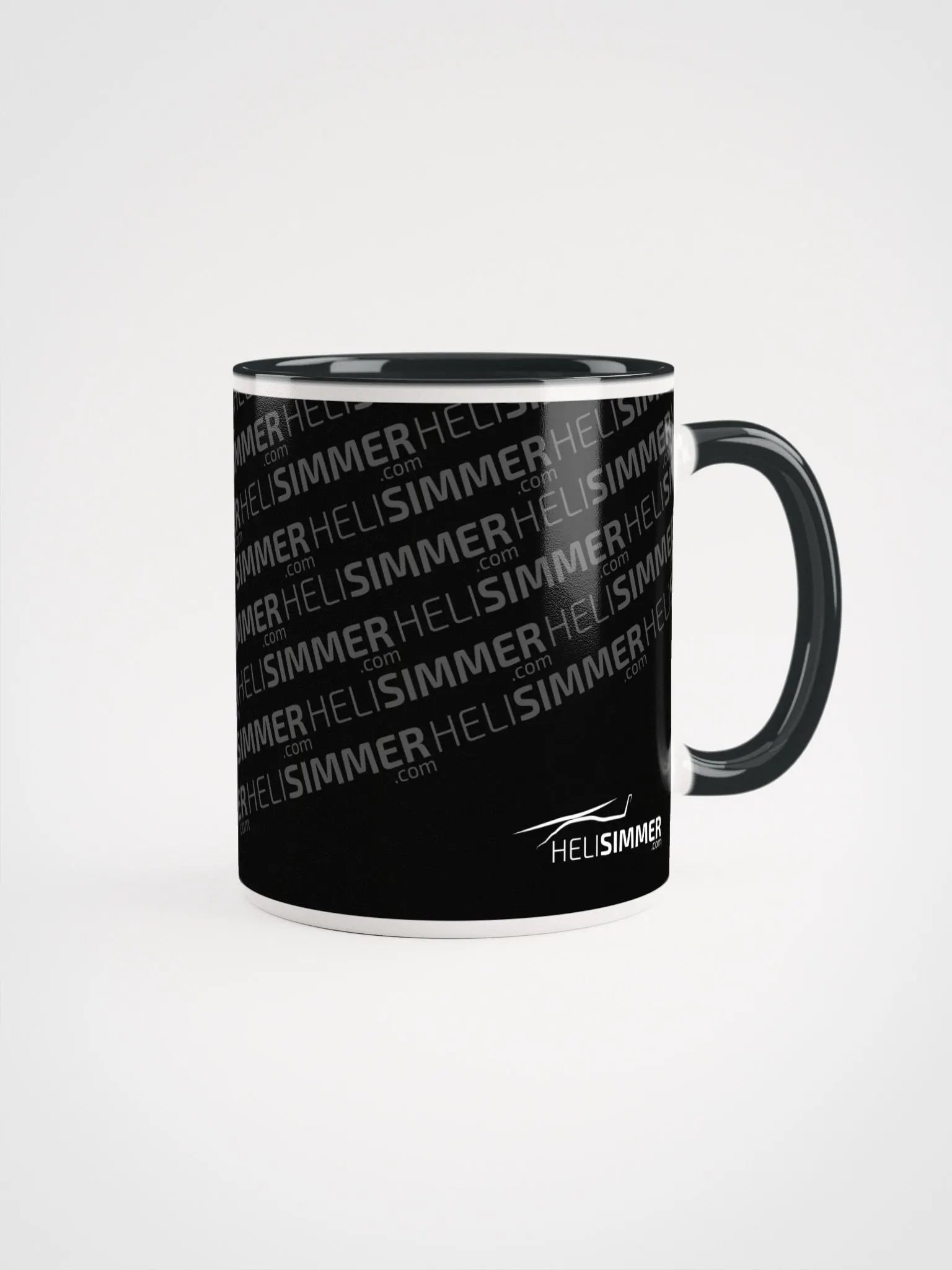 HeliSimmer.com Logo Mug - Black over White product image (1)