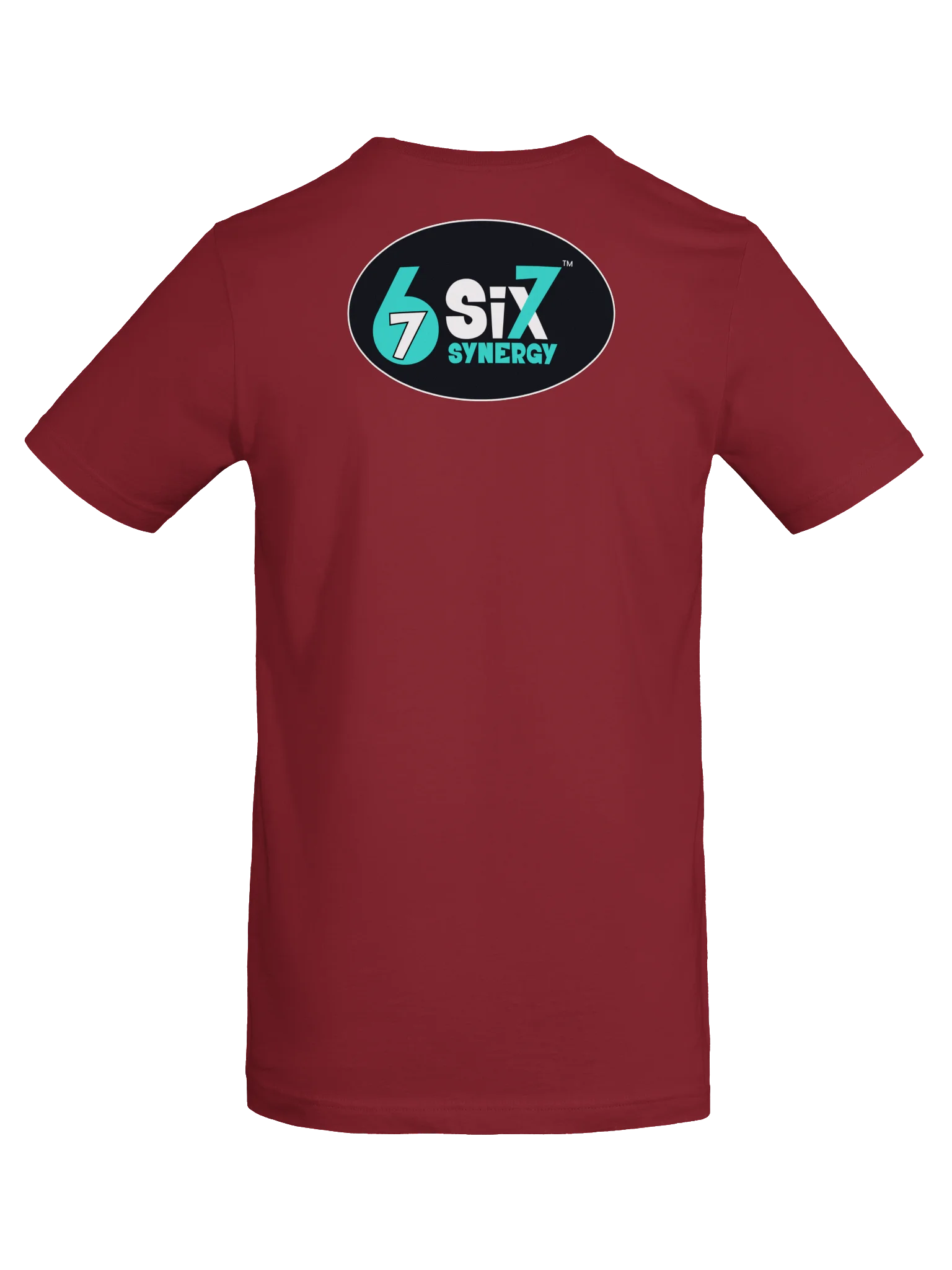 Burgundy t-shirt - hero and main logo product image (6)