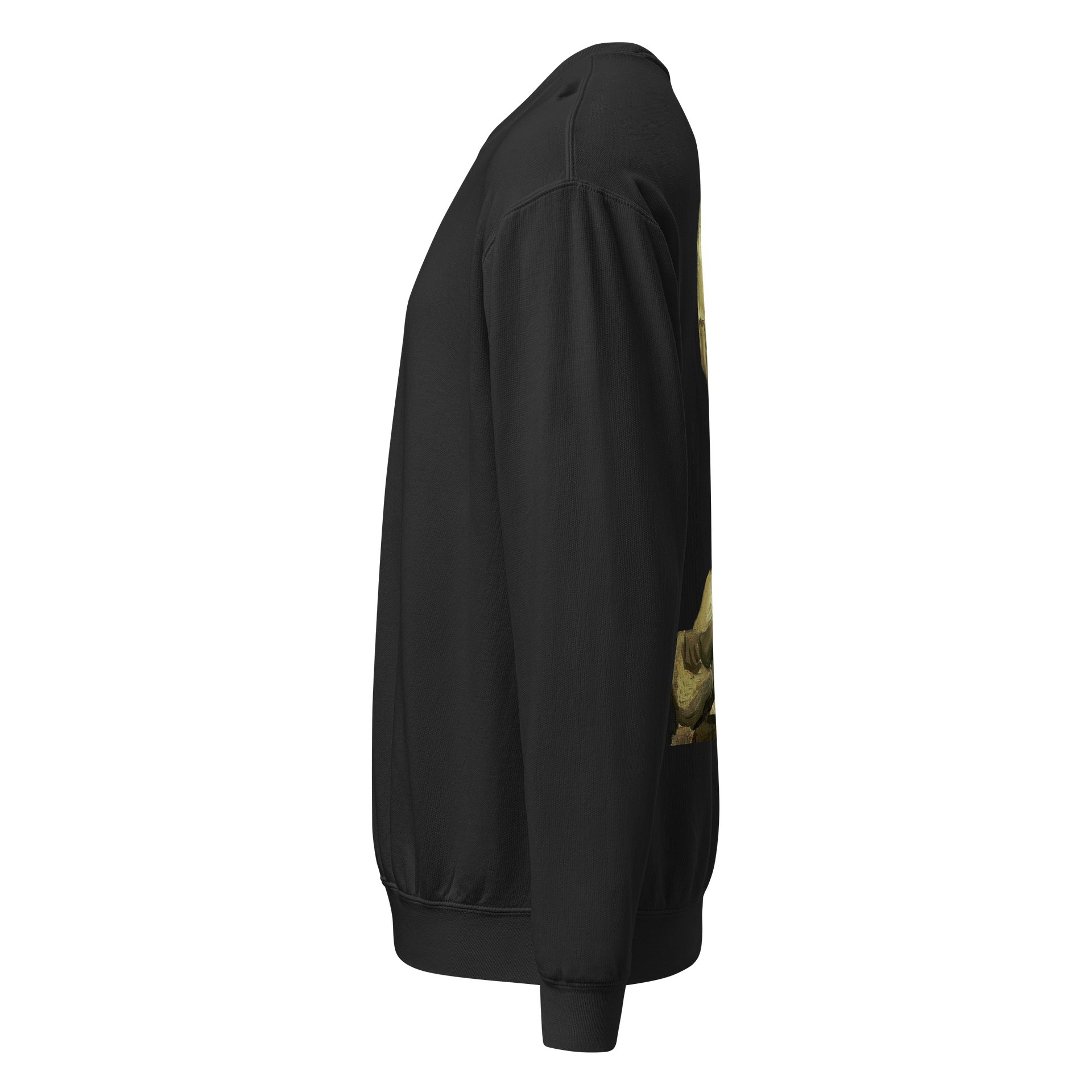 Van Gogh Skull of a Skeleton with Burning Cigarette Graphic Sweatshirt product image (3)