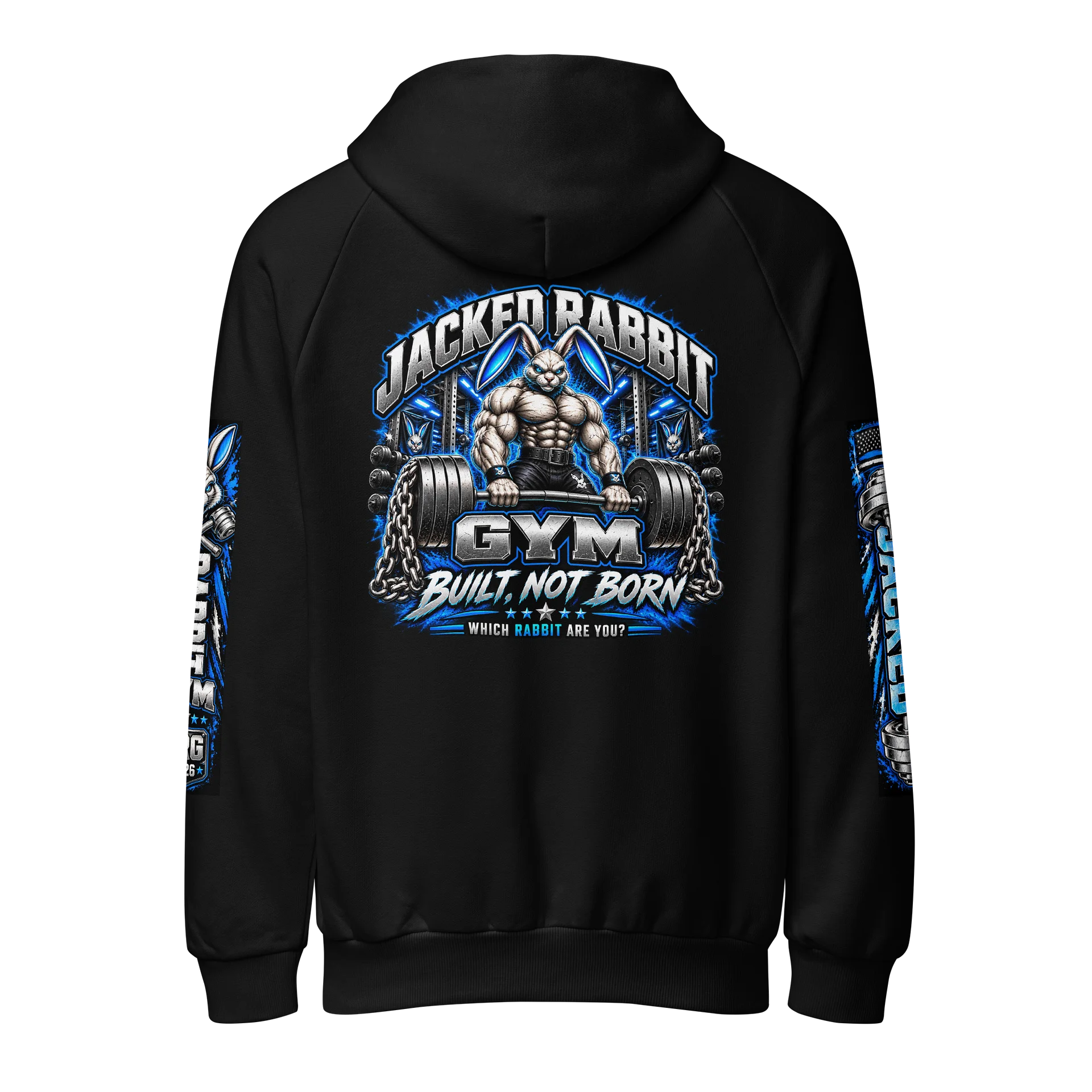 Jacked Rabbit Gym – Built Not Born Hoodie product image (4)