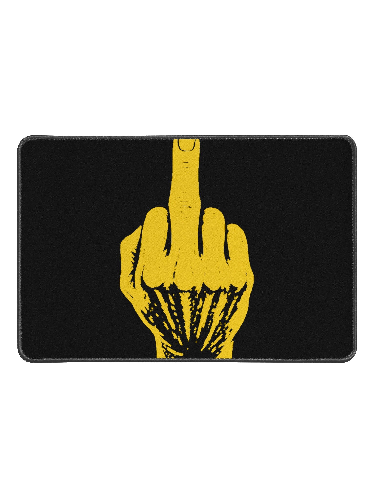 No ShopCo Middle Finger Desk Mat - Yellow product image (1)
