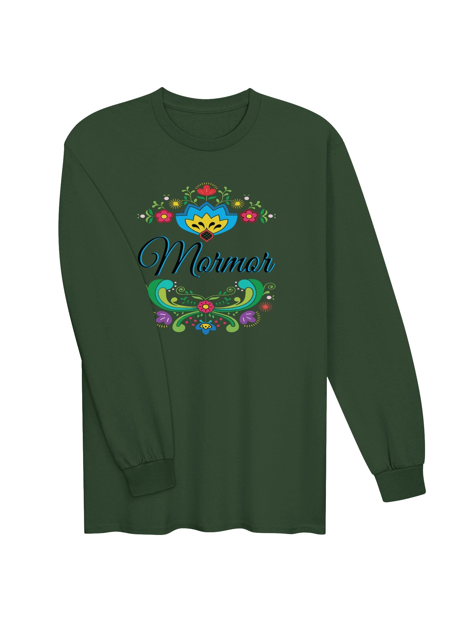 Norwegian Mormor Legacy Floral Script Long Sleeve Tee product image (22)