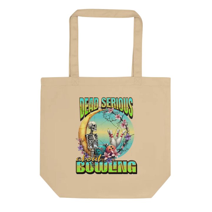 Dead Serious About Bowling Skeleton Tote Bag product image (1)