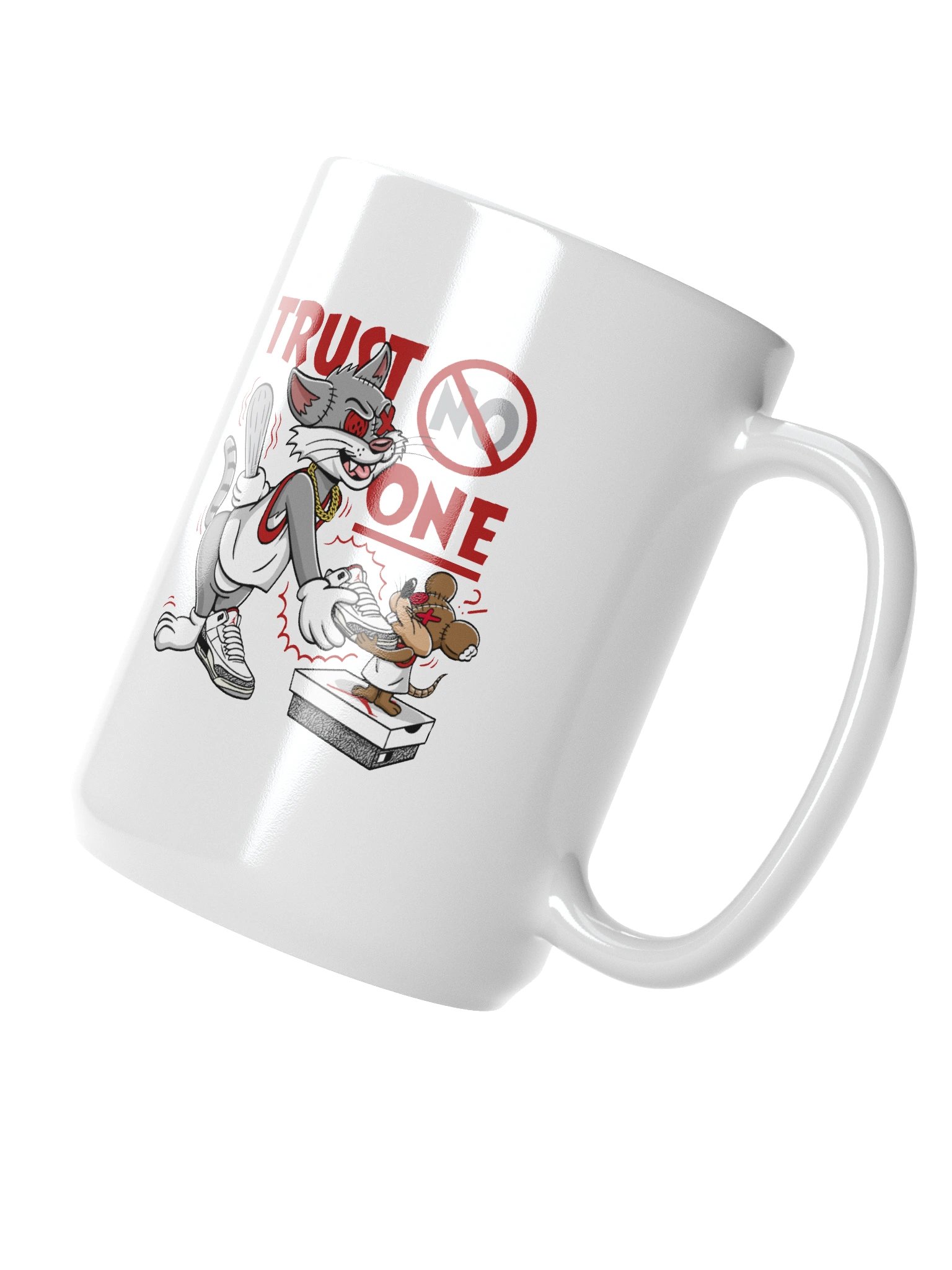 Ceramic Mug – Trust No One Modern Graphic Coffee Mug for Daily Use product image (3)