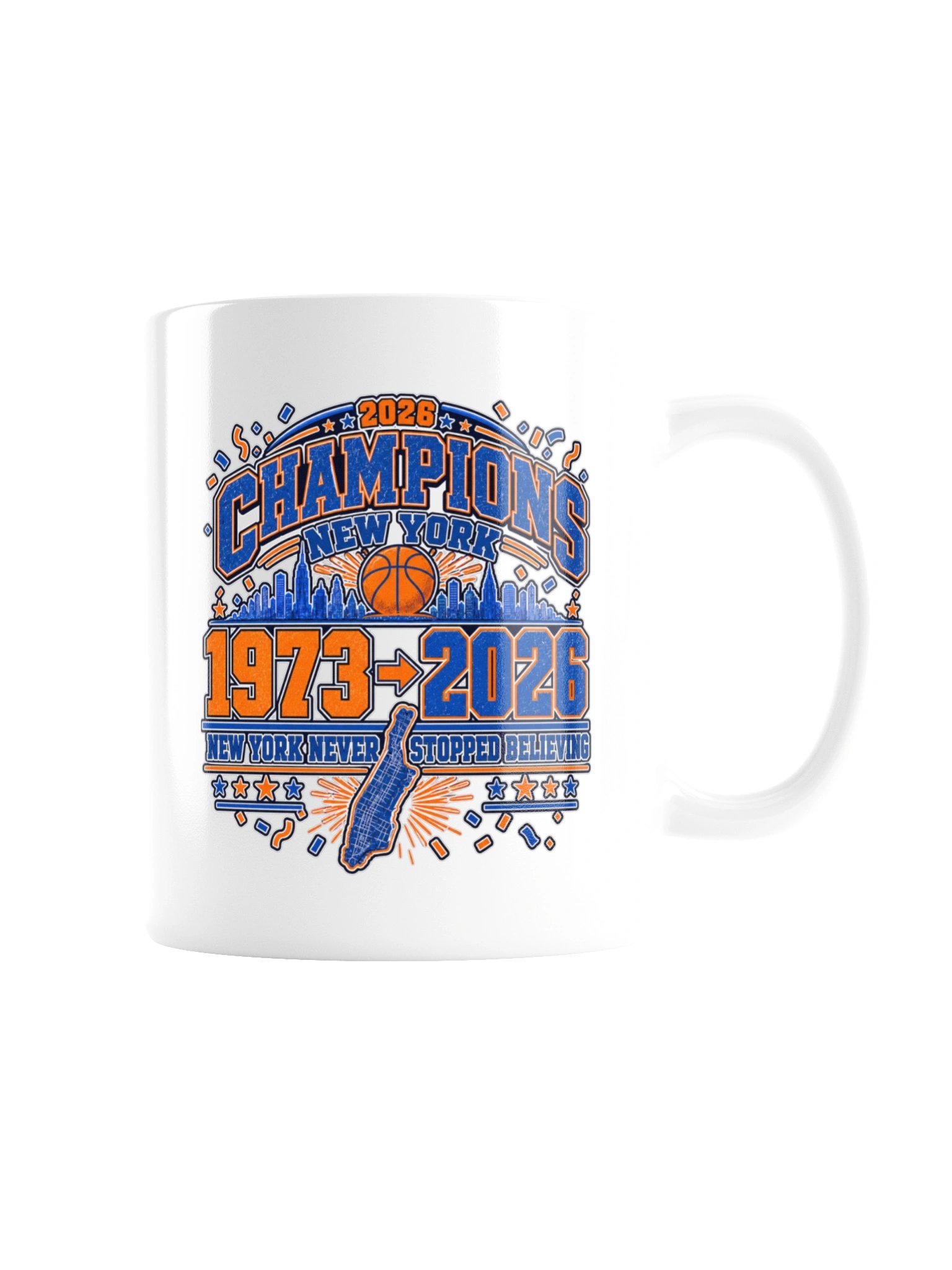 Champions 1973 → 2026: New York Basketball Champions - Mug product image (9)