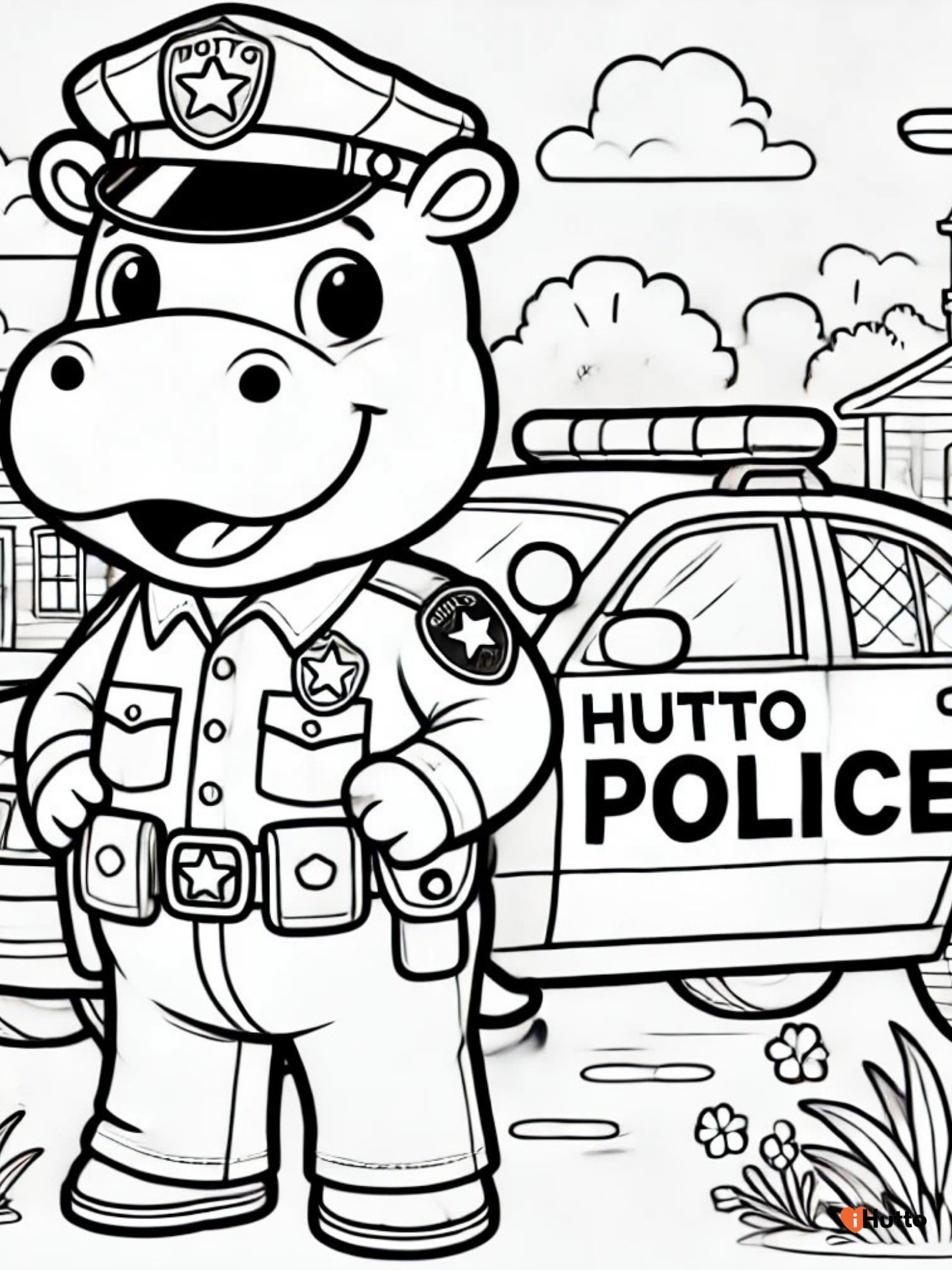 Hippos in Hutto Coloring Pages – Instant Download product image (7)